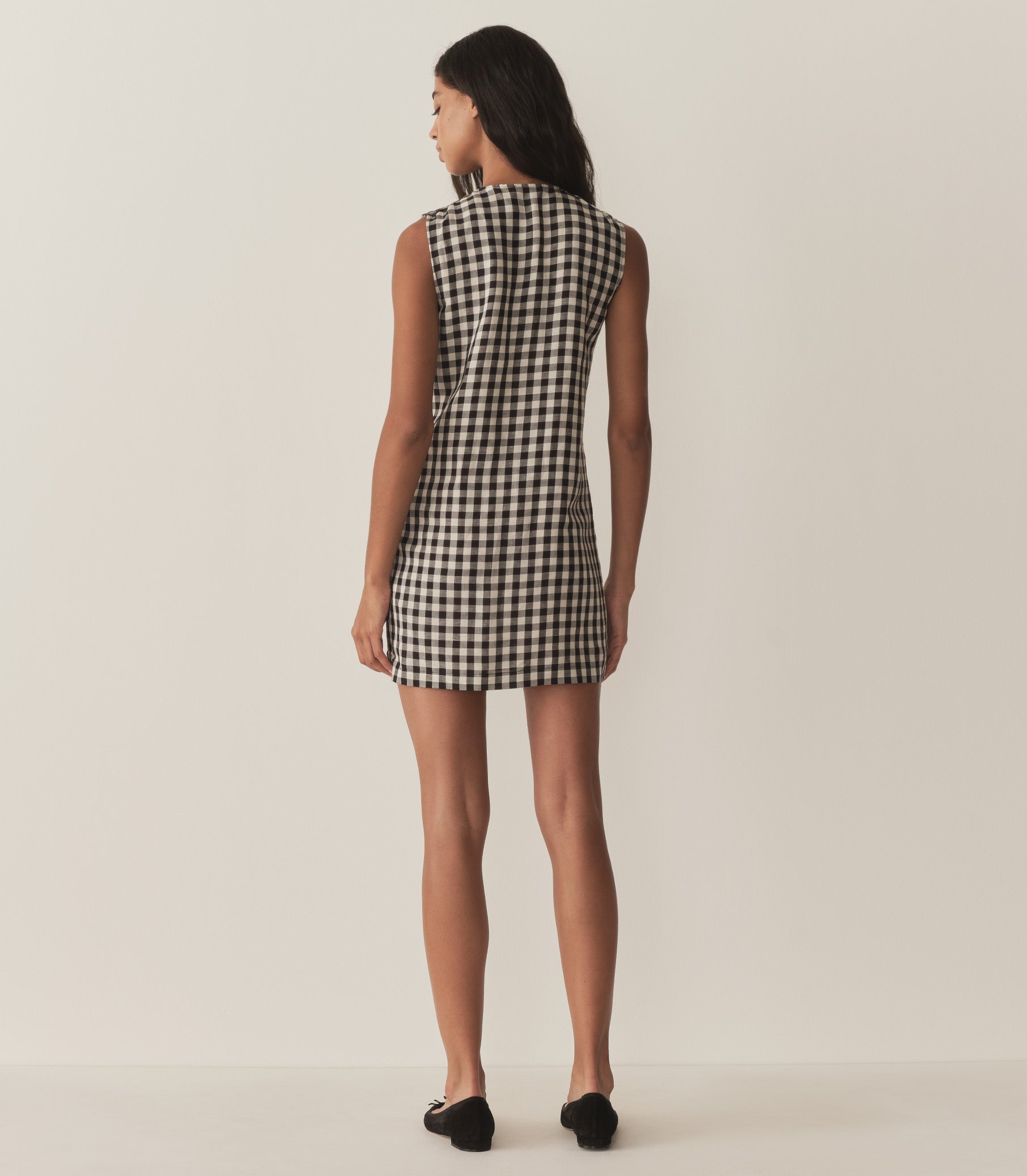 CORALIE DRESS -- BLACK MARILYN GINGHAM view 5
