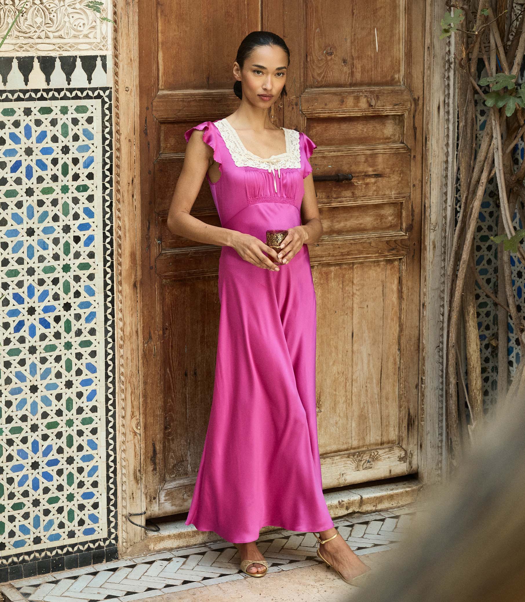 CORINA DRESS -- MAGENTA view 3
