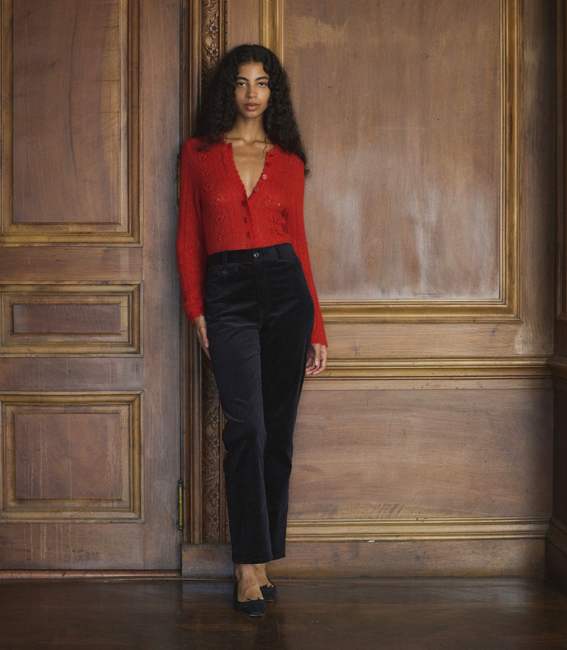 COSETTE CARDIGAN -- CERISE view 2
