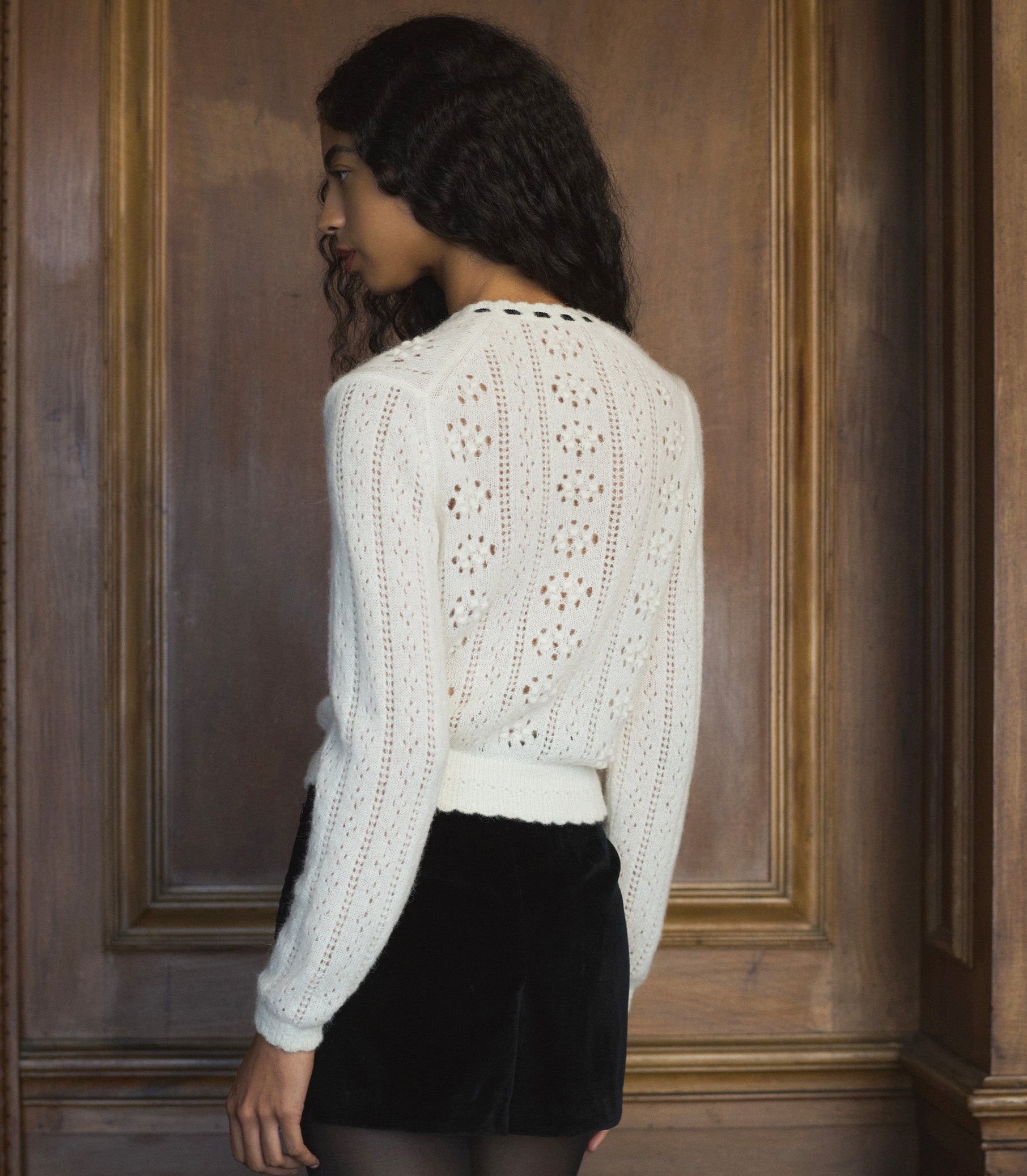 COSETTE CARDIGAN -- IVORY view 5
