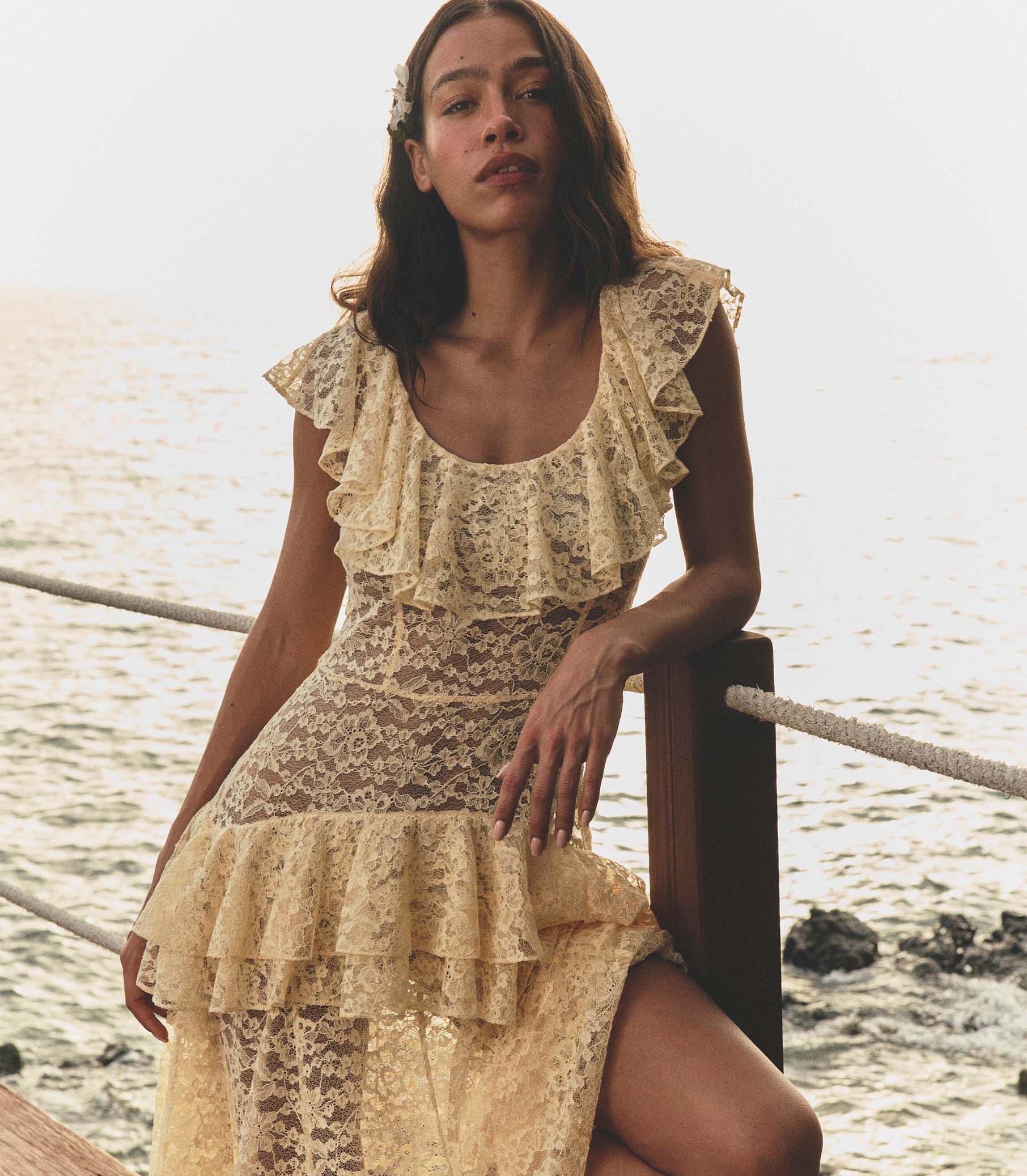 COSTINE DRESS -- VANILLA view 5

