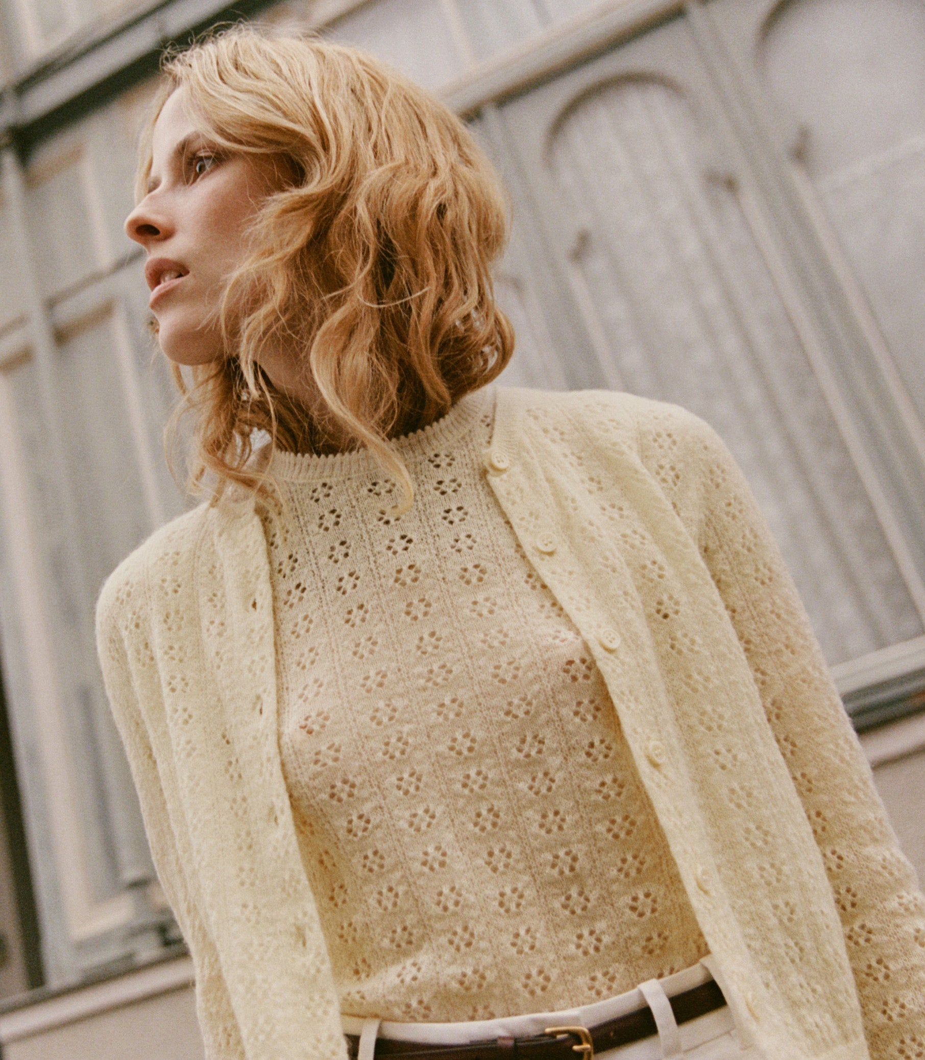 HMD -- DANAE POINTELLE CARDIGAN -- VANILLA view 1
