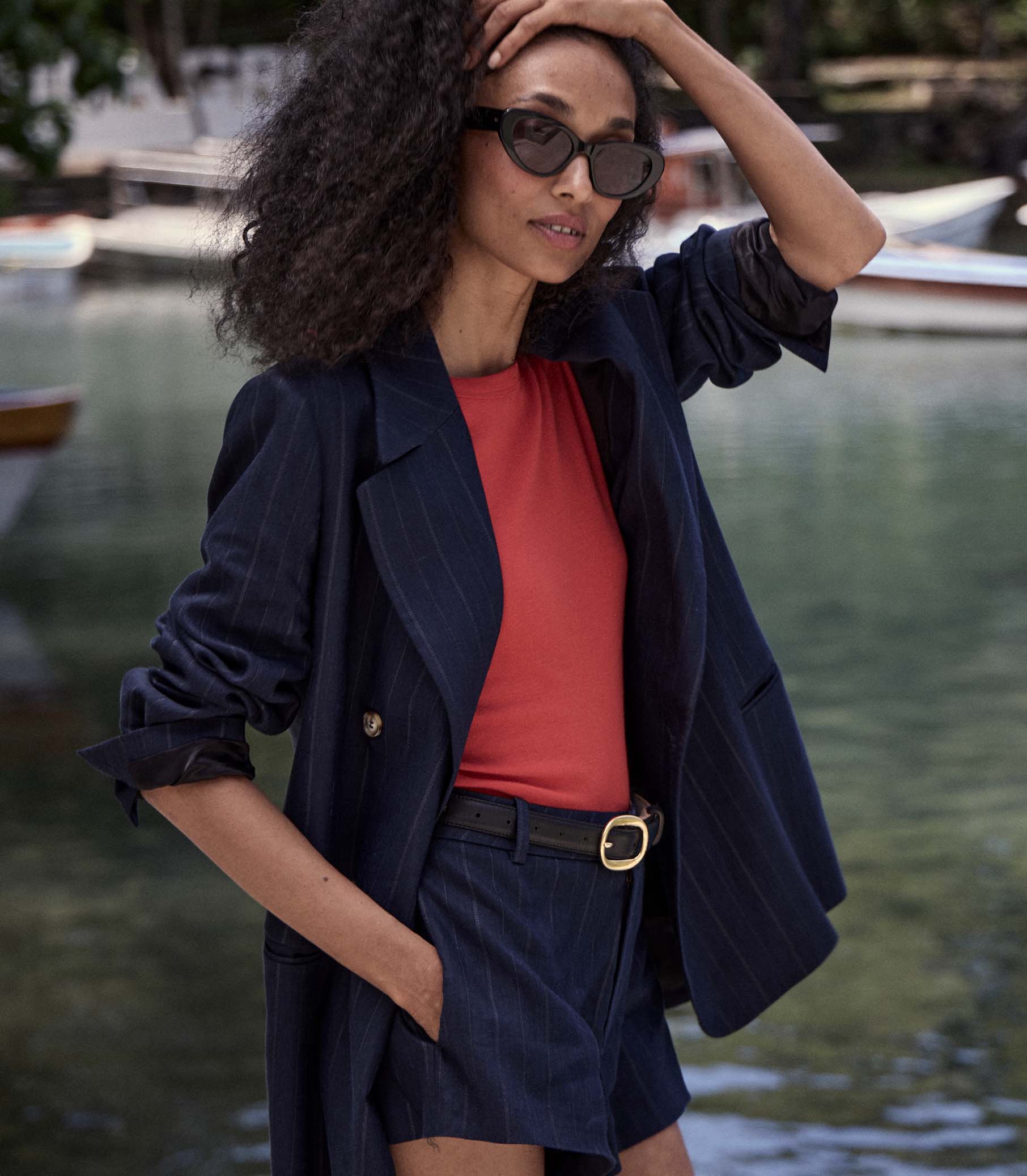 HMD -- DANTON BLAZER -- NAVY PINSTRIPE view 1

