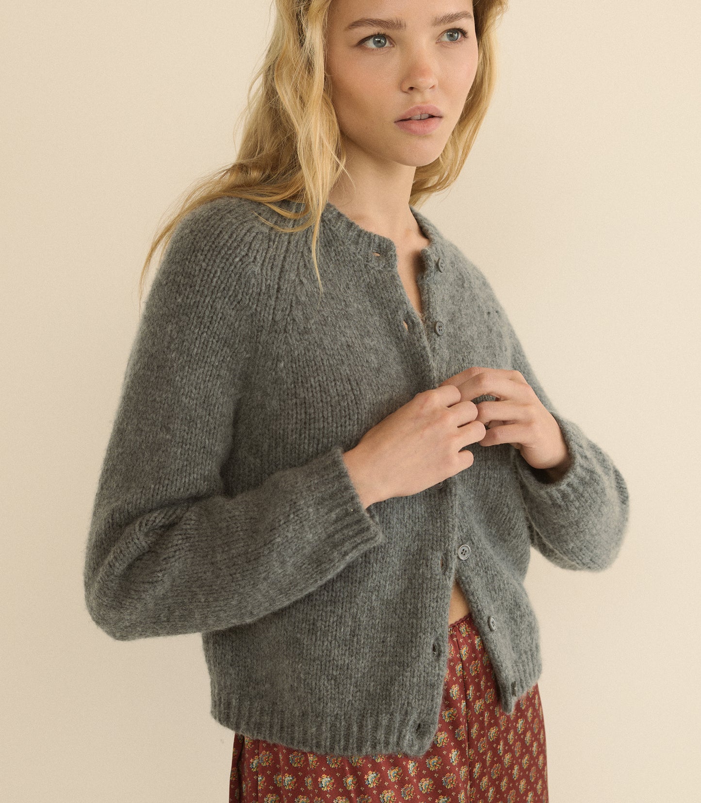 DARCY CARDIGAN -- CHARCOAL MELANGE