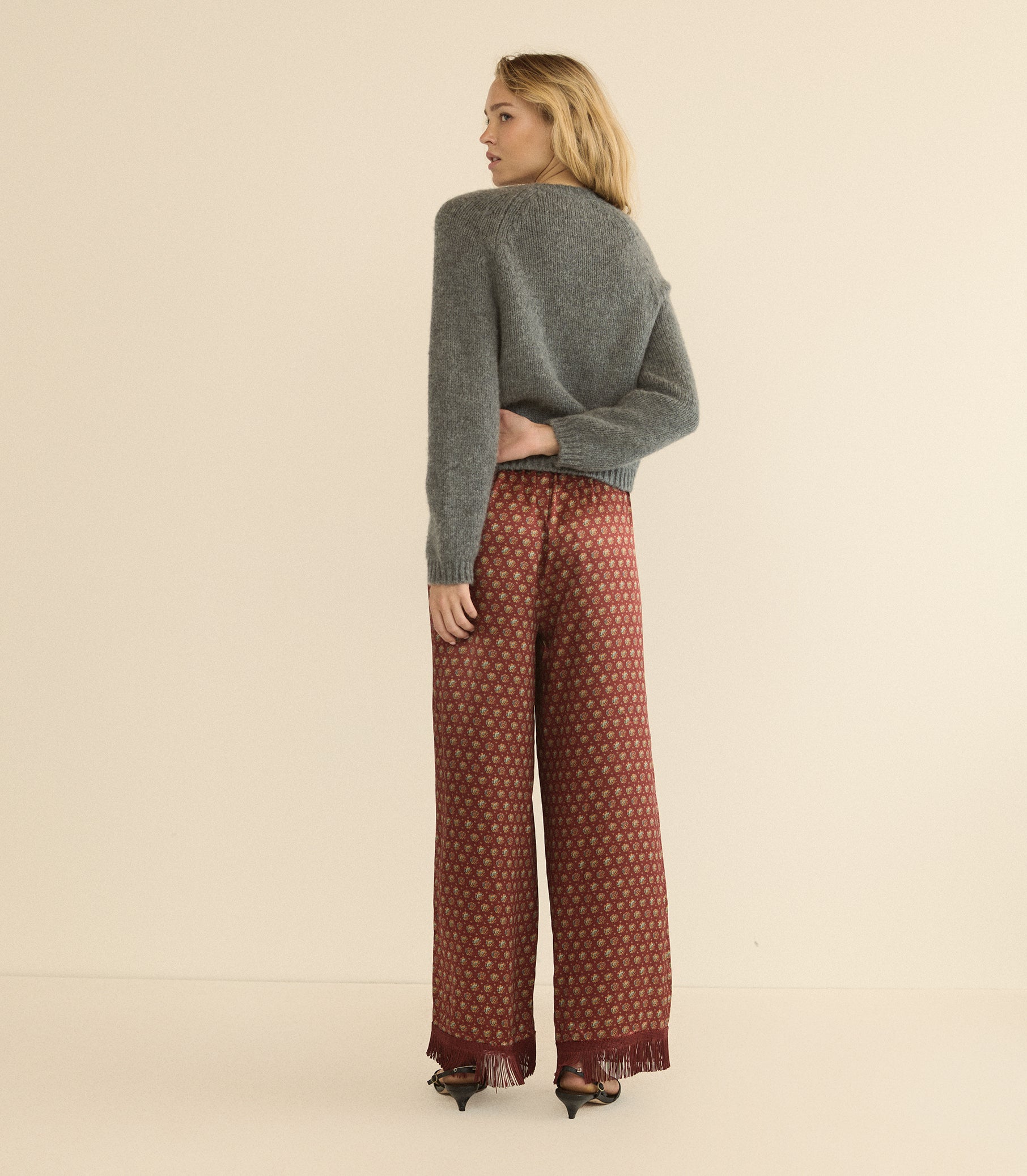 DARCY CARDIGAN -- CHARCOAL MELANGE view 7
