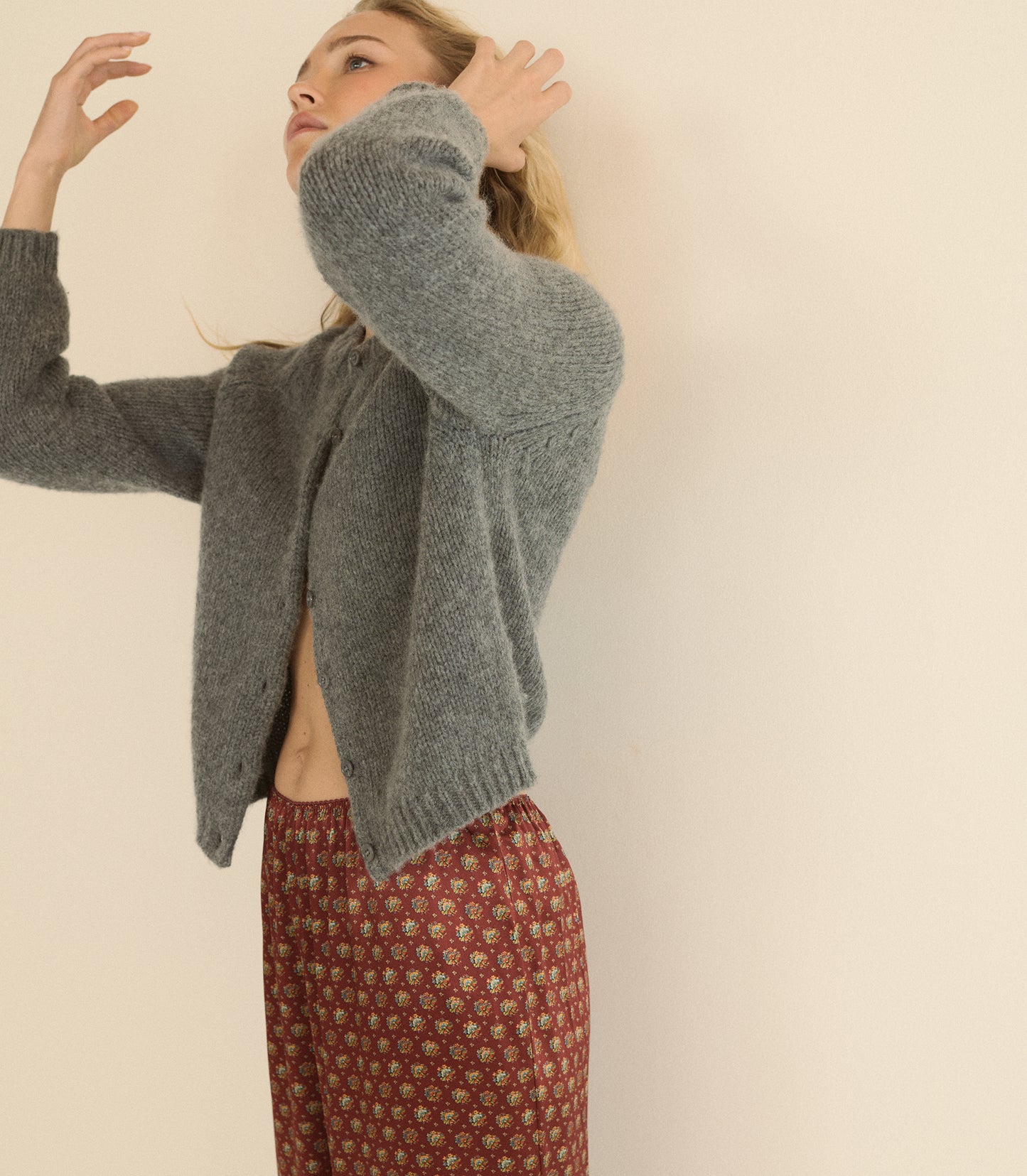 DARCY CARDIGAN -- CHARCOAL MELANGE