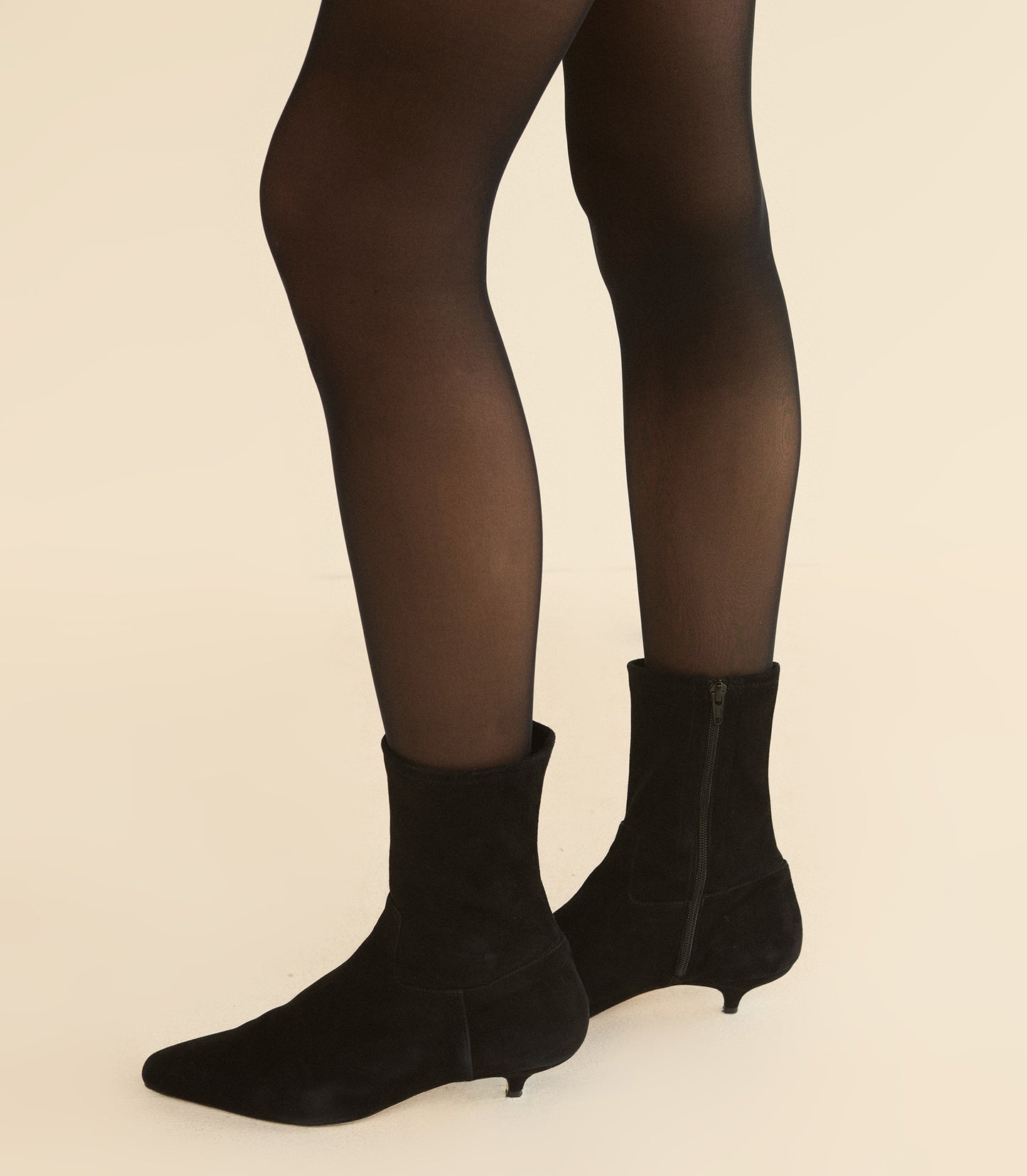 DEVI BOOT -- BLACK STRETCH SUEDE