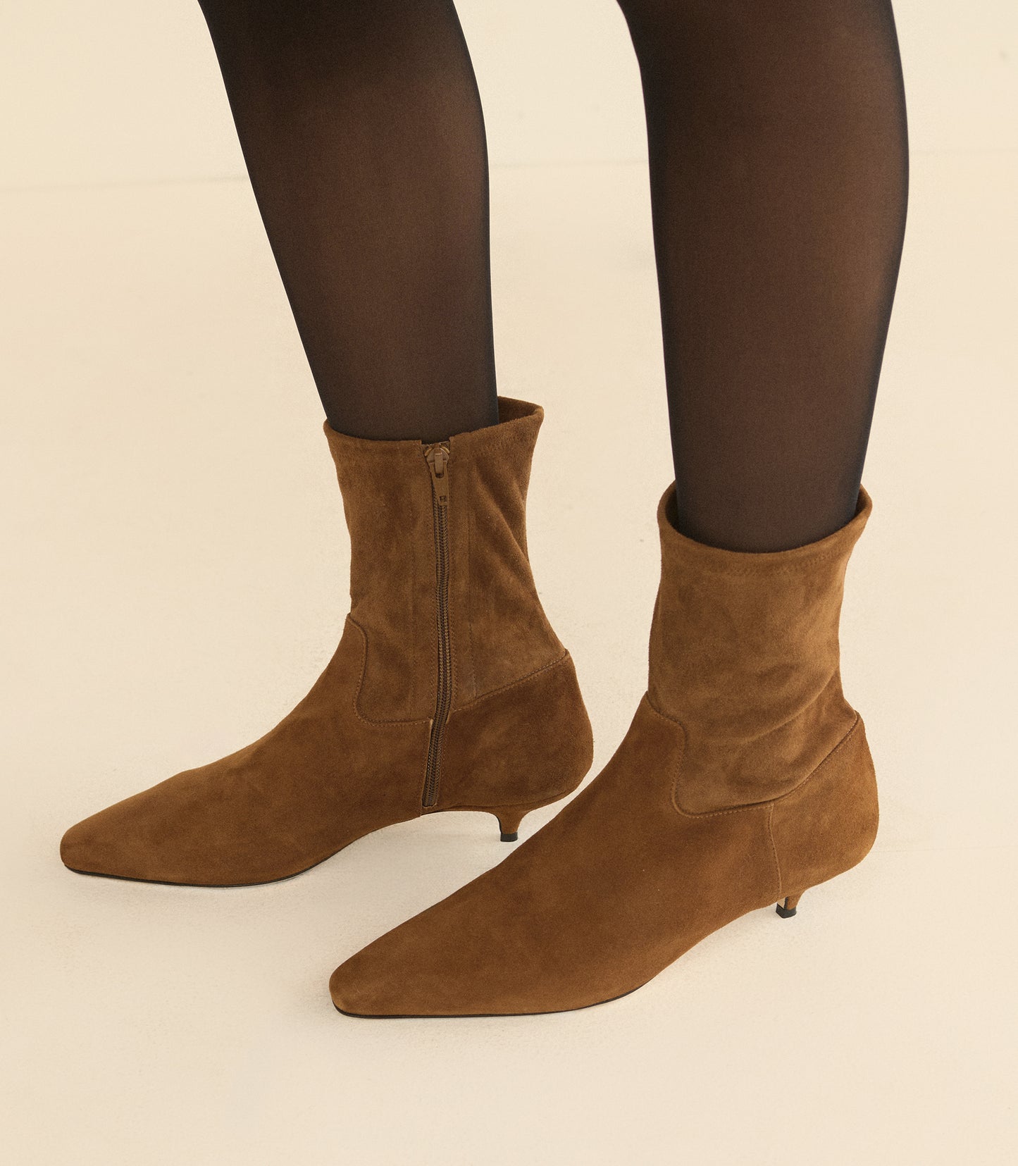 DEVI BOOT -- TORTOISE STRETCH SUEDE