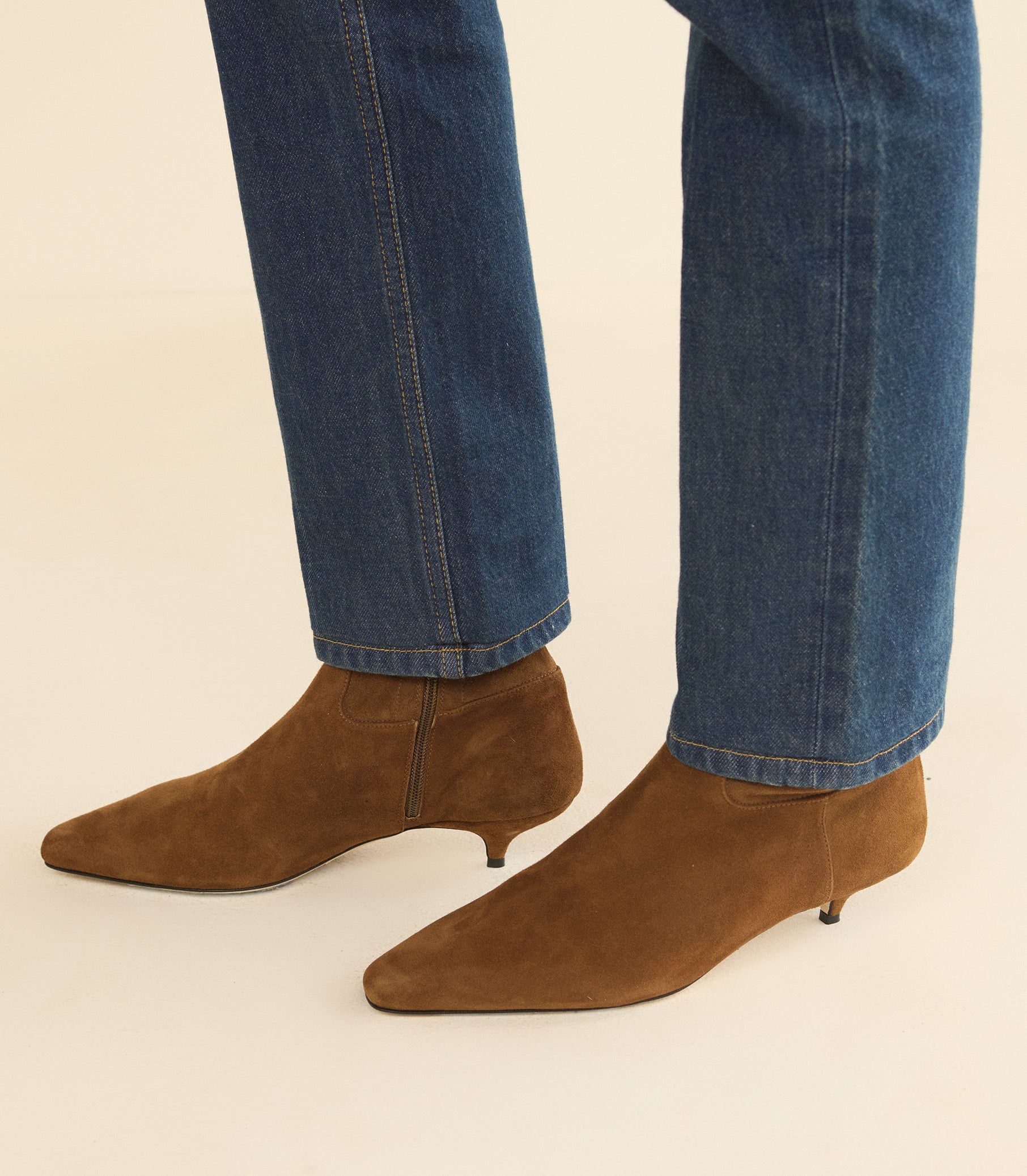 DEVI BOOT -- TORTOISE STRETCH SUEDE view 2
