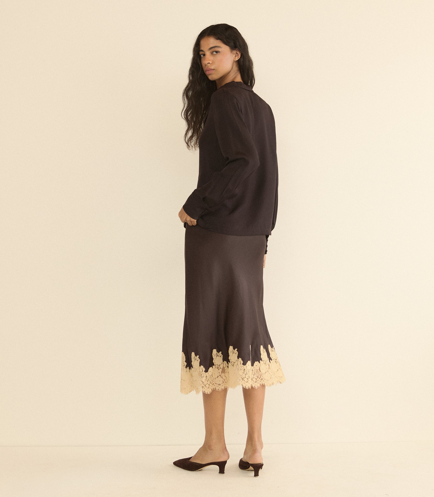 DORSIA TOP -- EQUESTRIAN BROWN view 7
