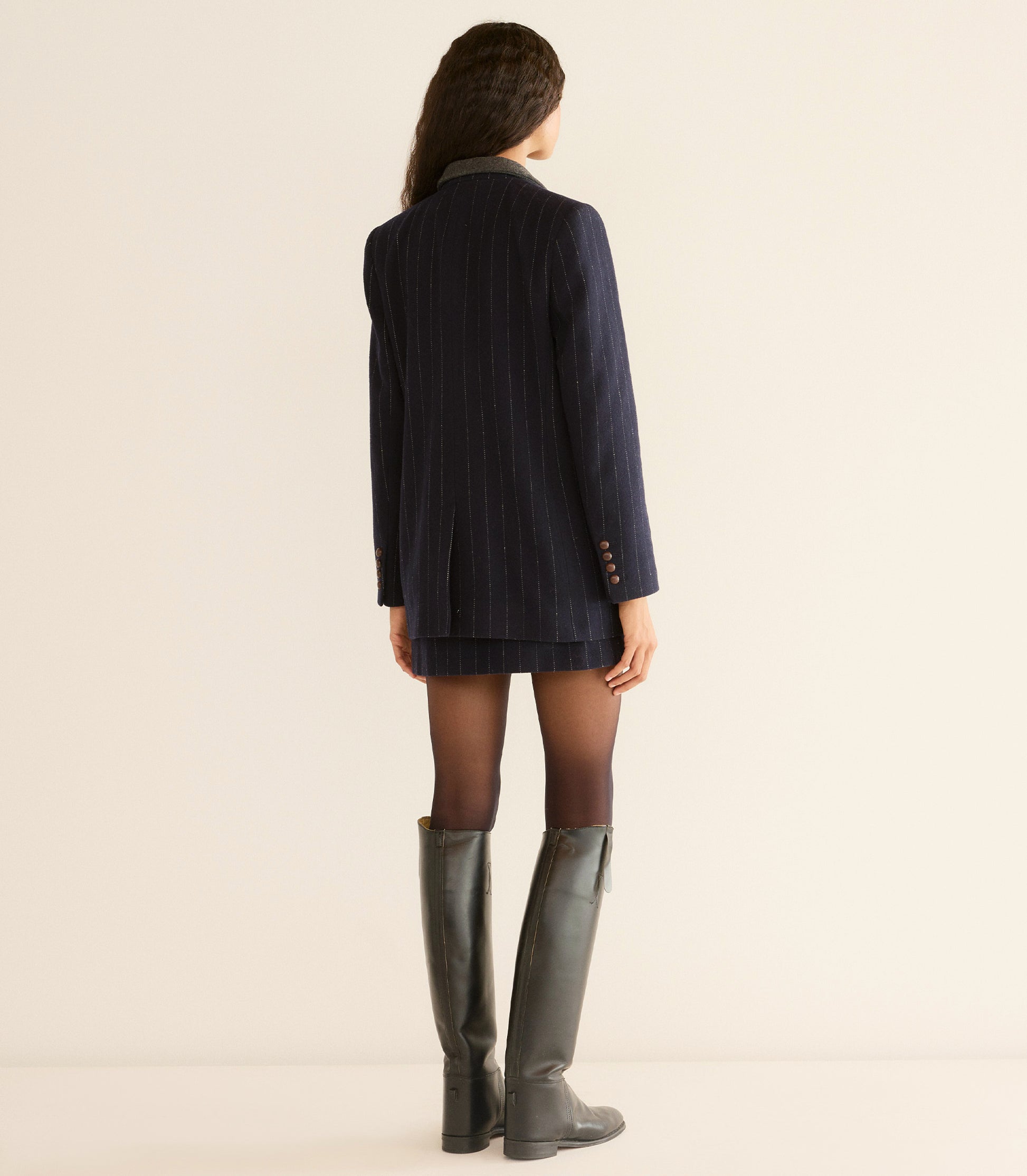 DUCCIO BLAZER -- MARIANNE PINSTRIPE view 4
