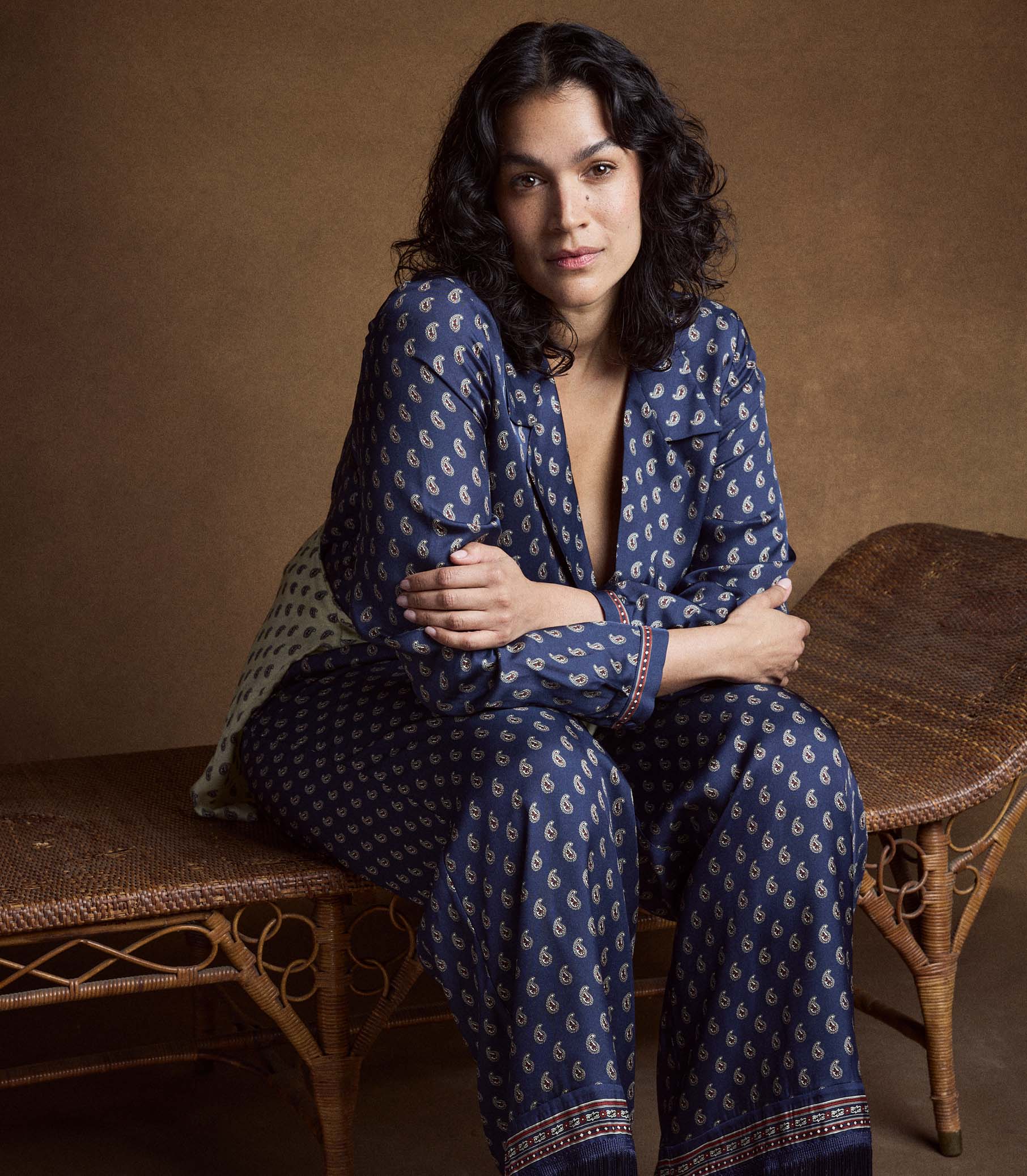 ELENE TOP -- BLEU TAORMINA PAISLEY view 8
