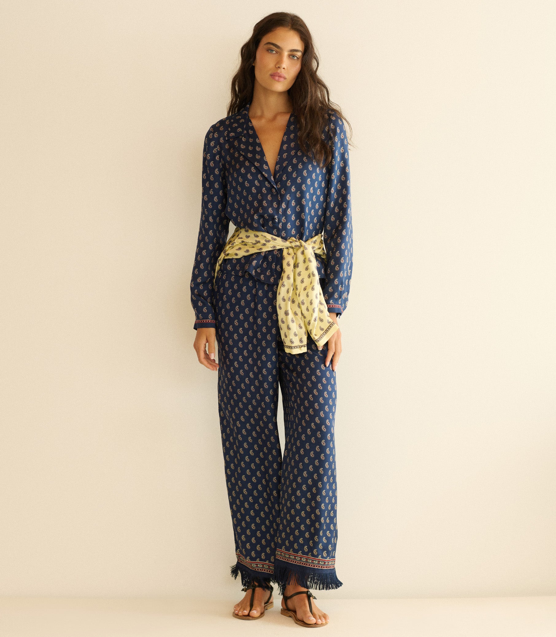 ELENE TOP -- BLEU TAORMINA PAISLEY view 4
