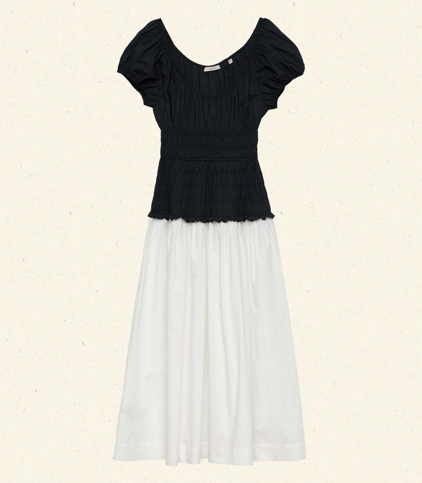 HMD -- ENYA DRESS -- BLACK AND SALT