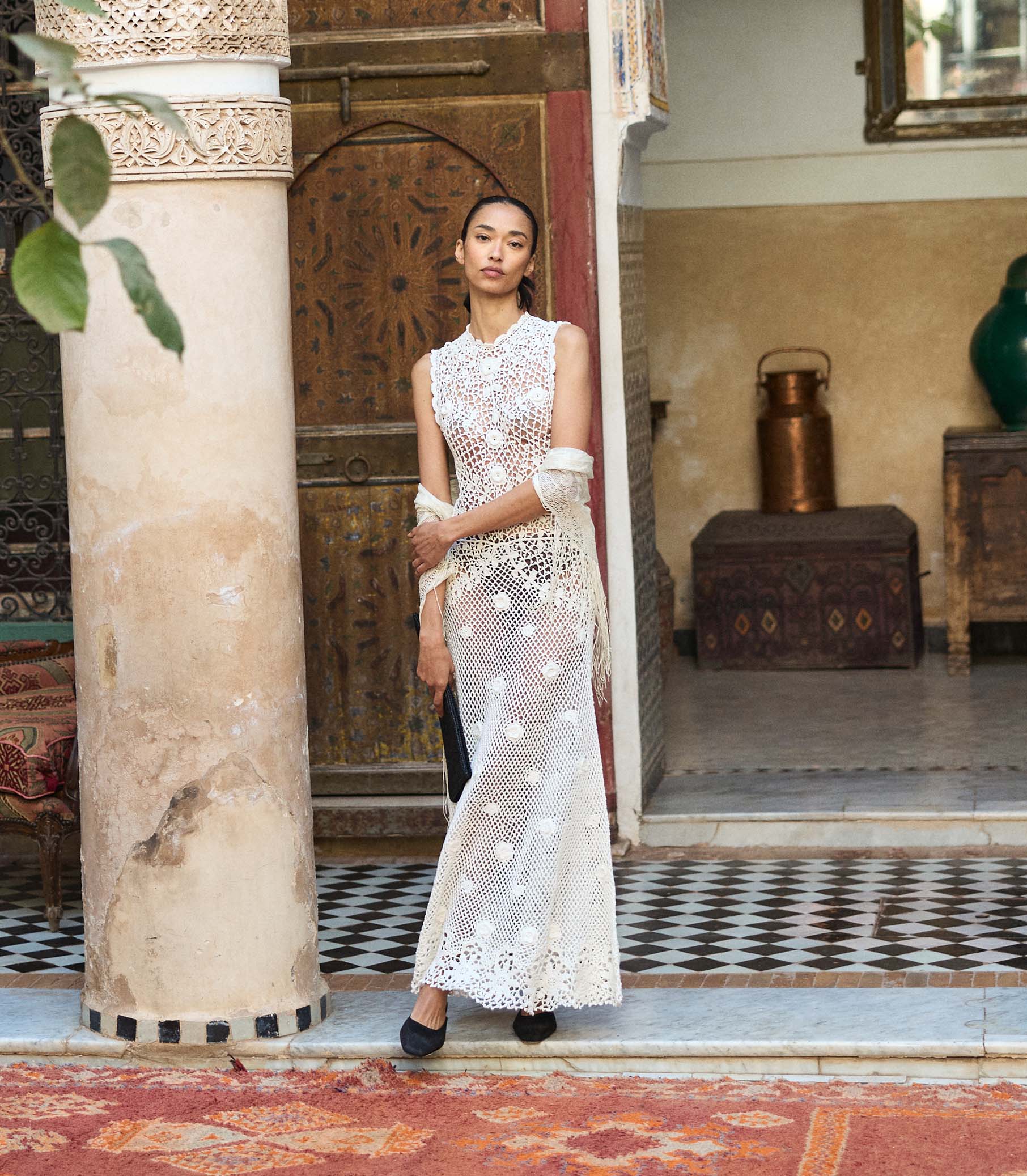 EVANGELINE DRESS -- PEARL view 2
