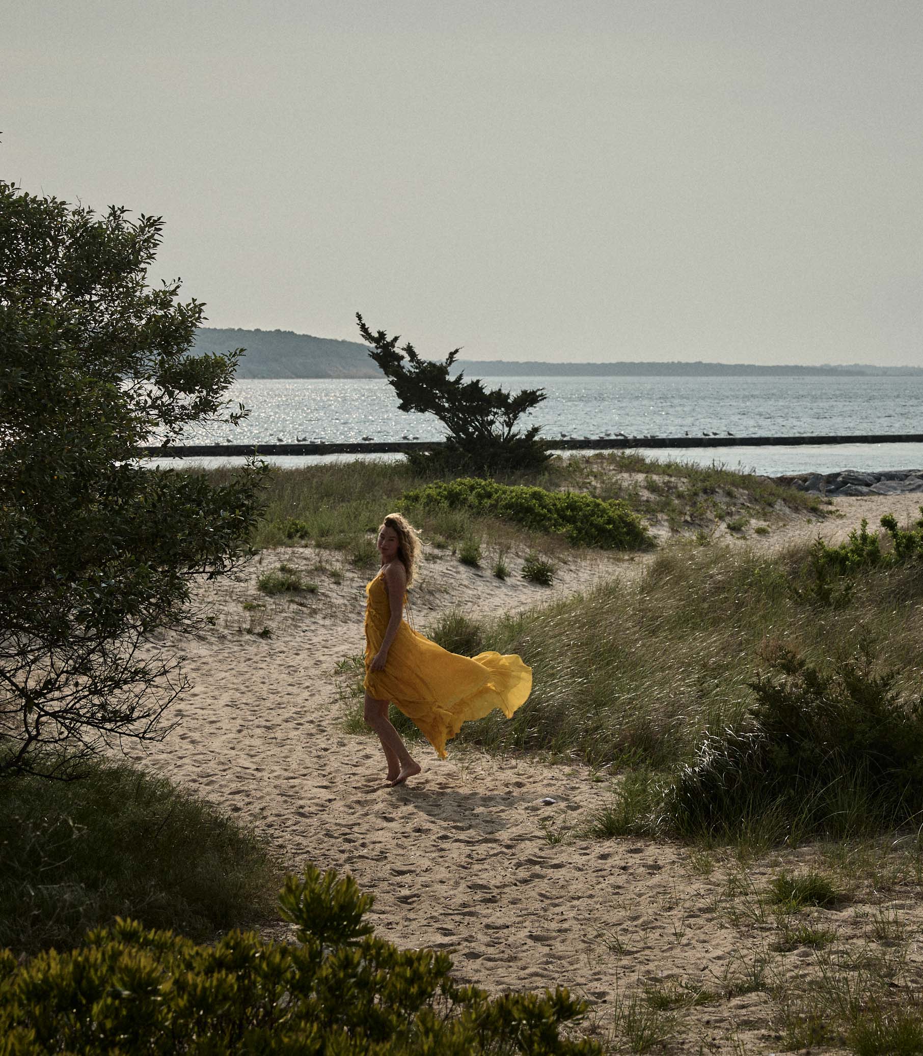 EVELINA DRESS -- GOLDEN ACACIA view 4
