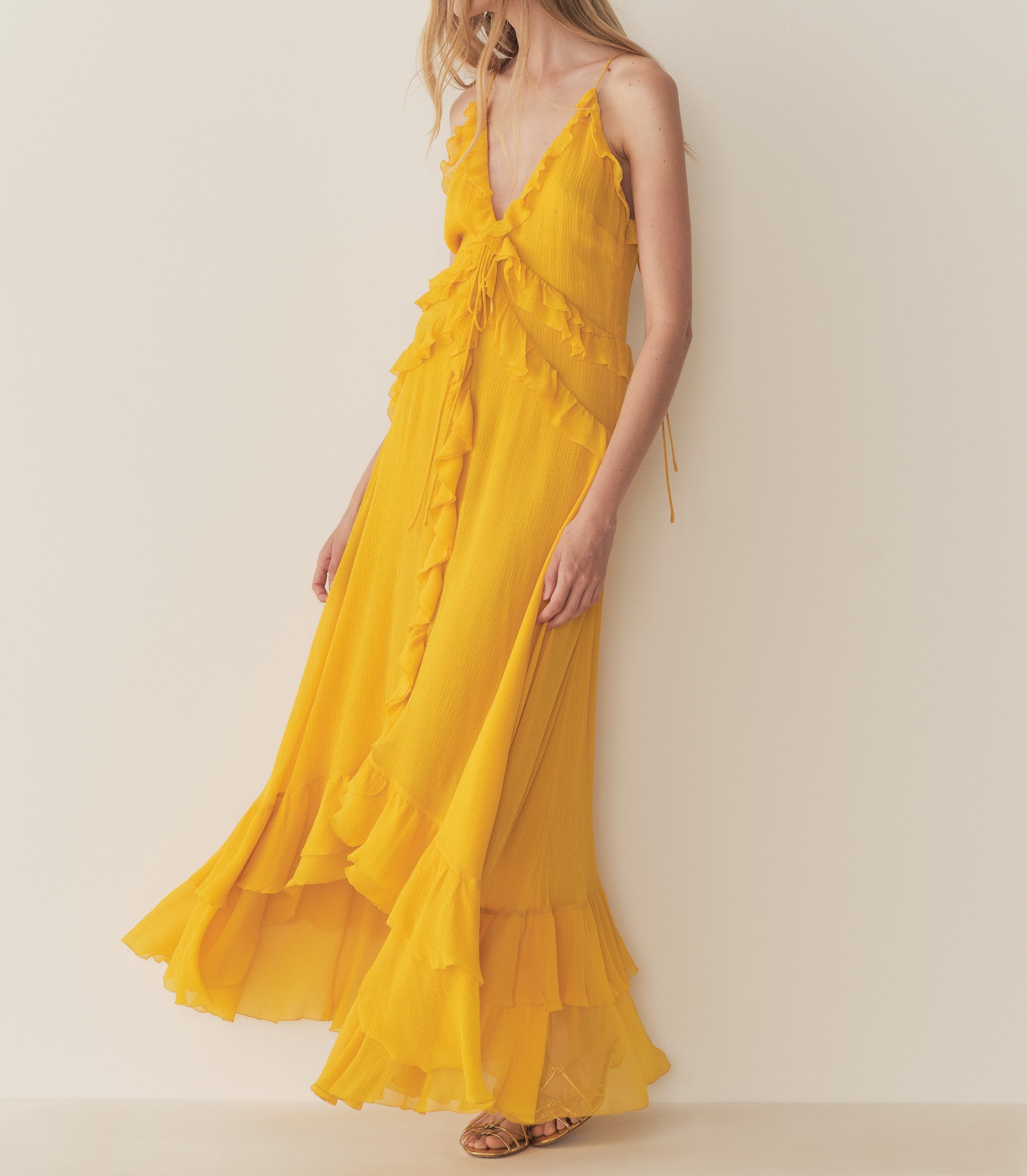 EVELINA DRESS -- GOLDEN ACACIA view 7
