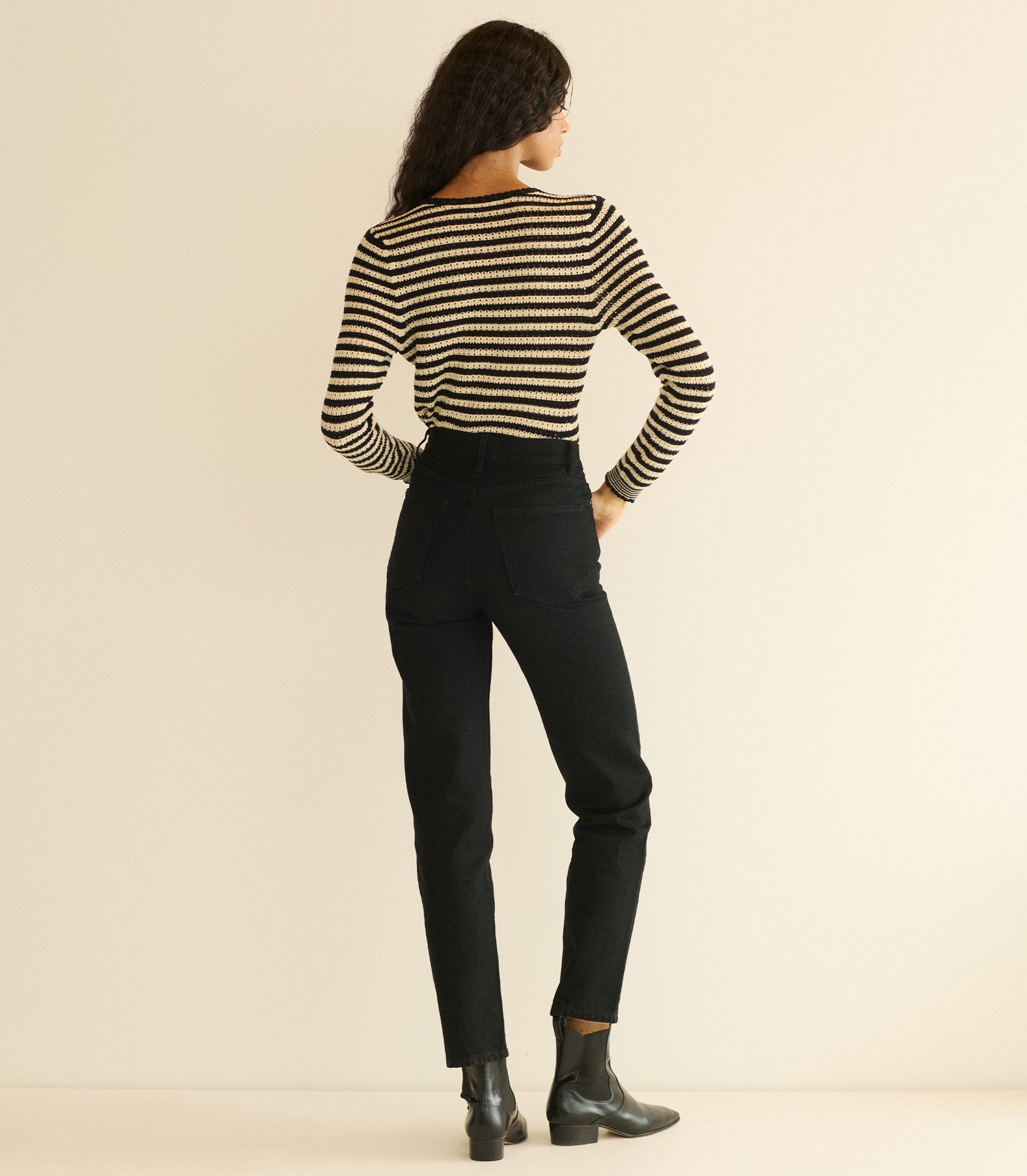 EVERLYN CARDIGAN -- SIDONIE STRIPE view 4
