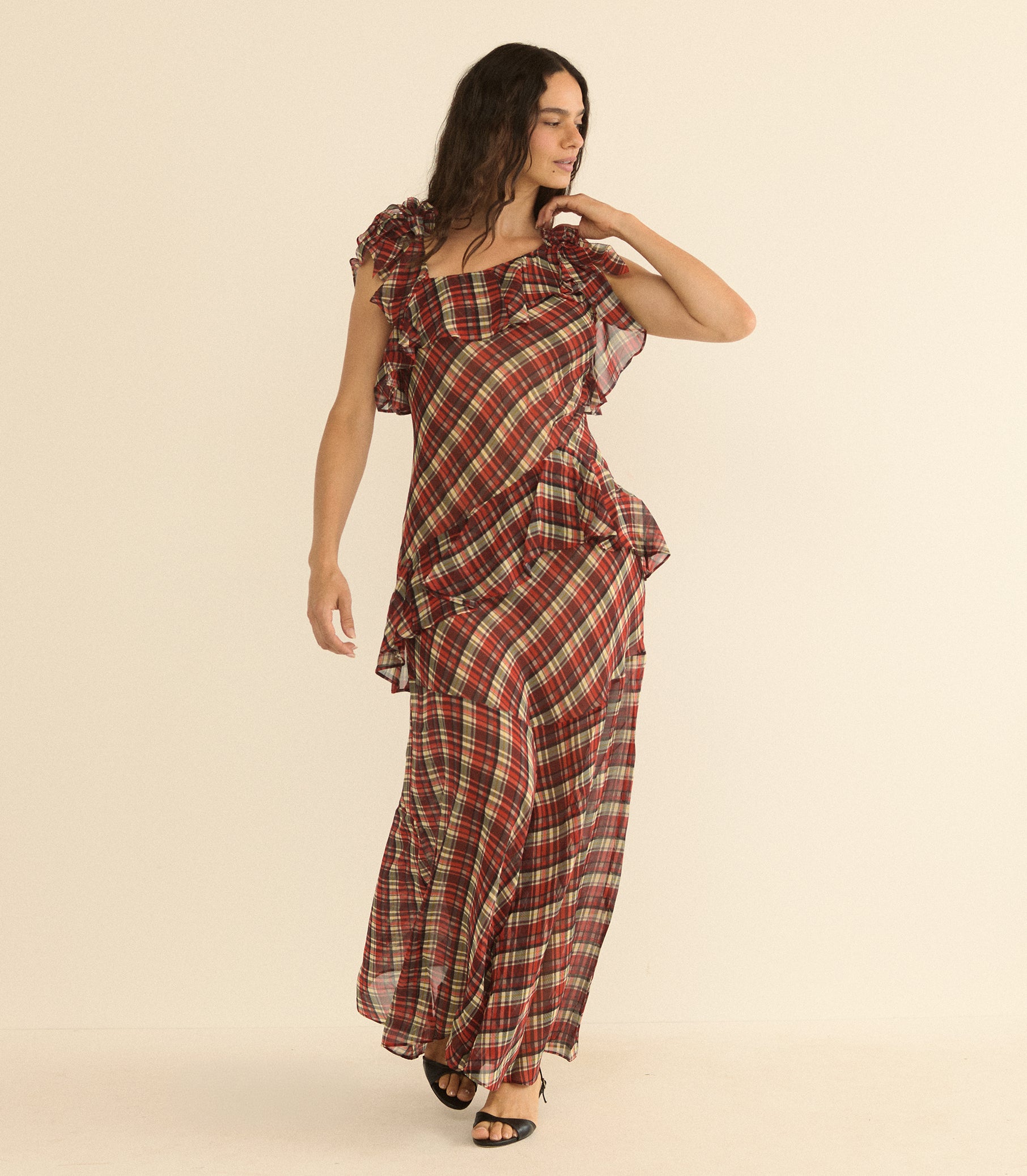 FERNANDA DRESS -- ROSEMERE PLAID view 6
