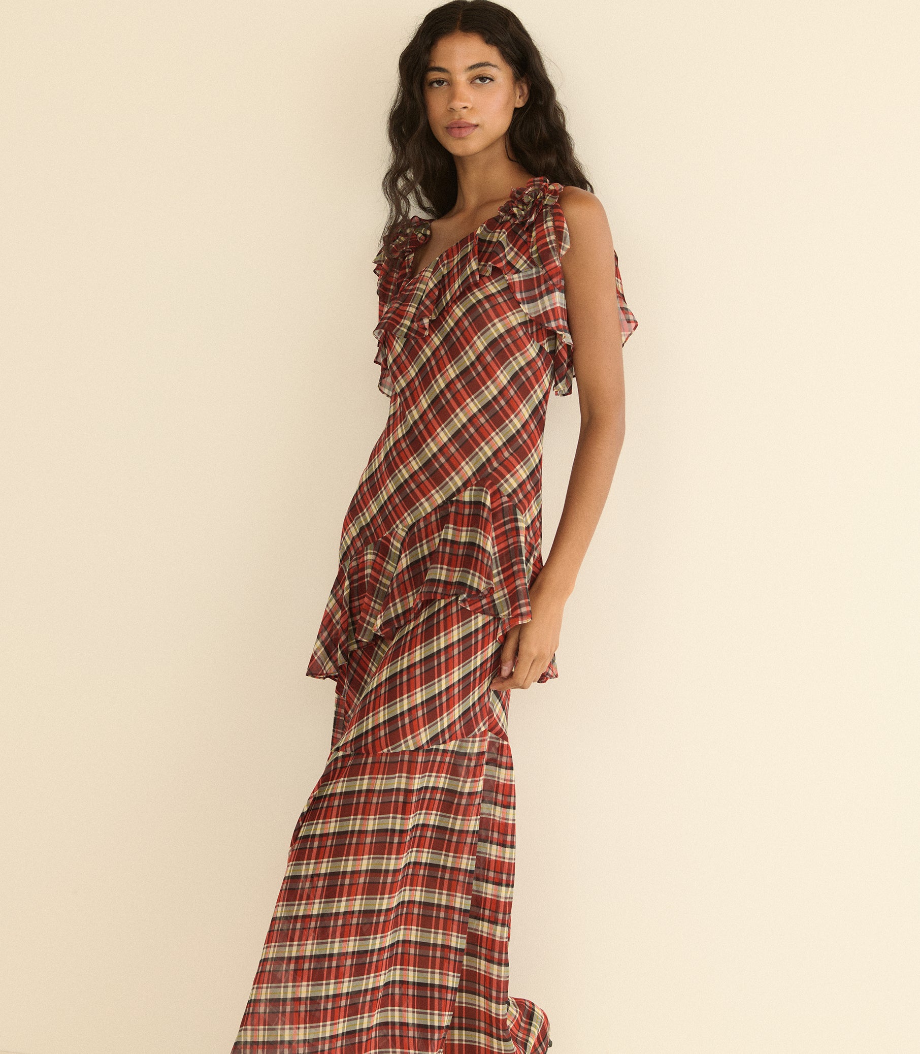 FERNANDA DRESS -- ROSEMERE PLAID view 3
