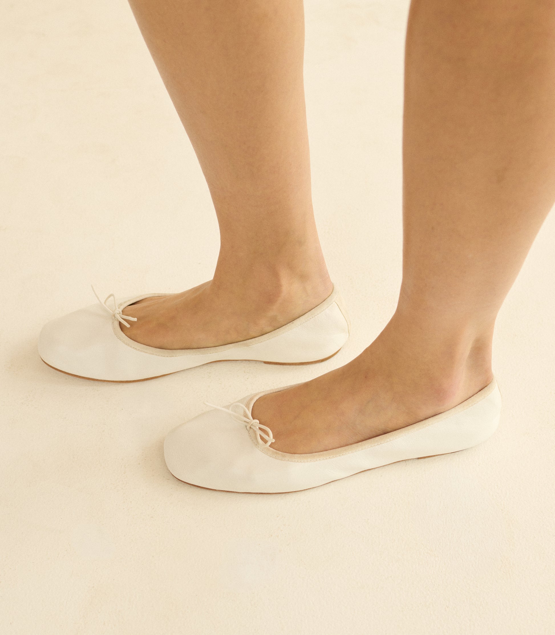 FIFI BALLET FLAT -- WHITE NAPPA view 6
