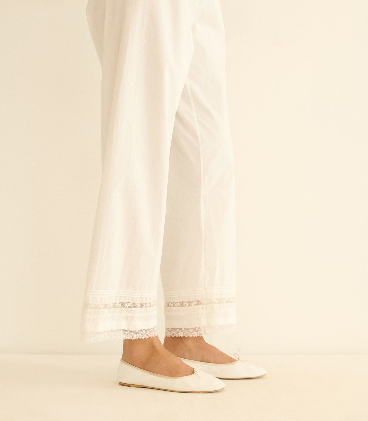 FIFI BALLET FLAT -- WHITE NAPPA
