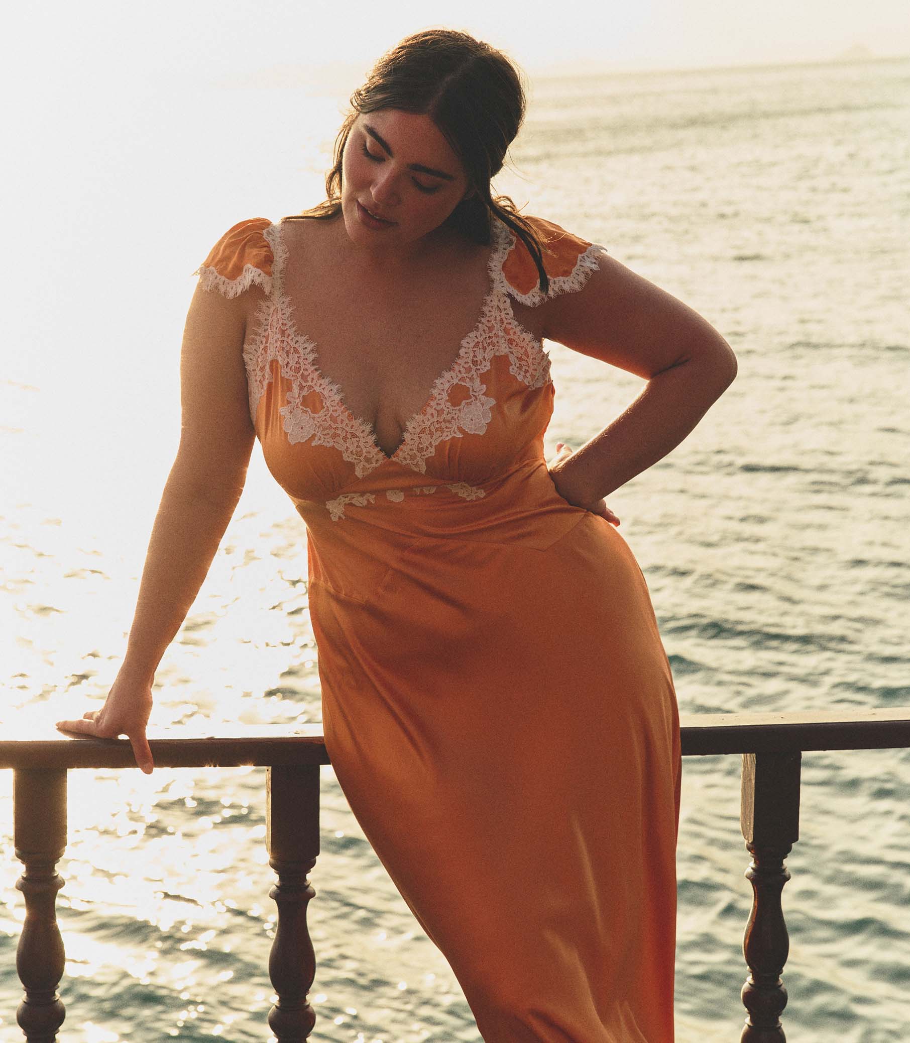 FIONA DRESS -- TANGERINE view 2
