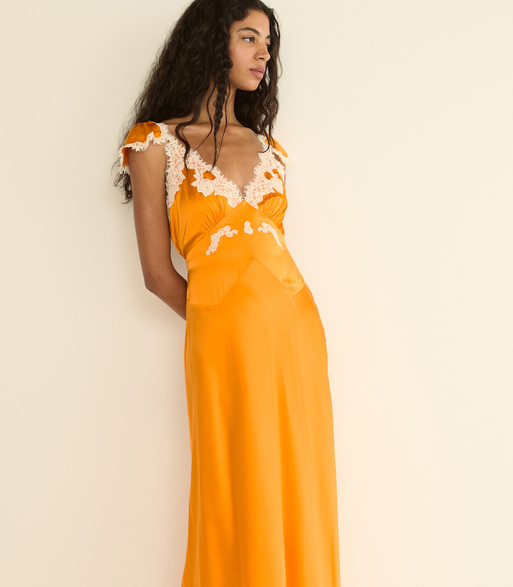 FIONA DRESS -- TANGERINE view 7
