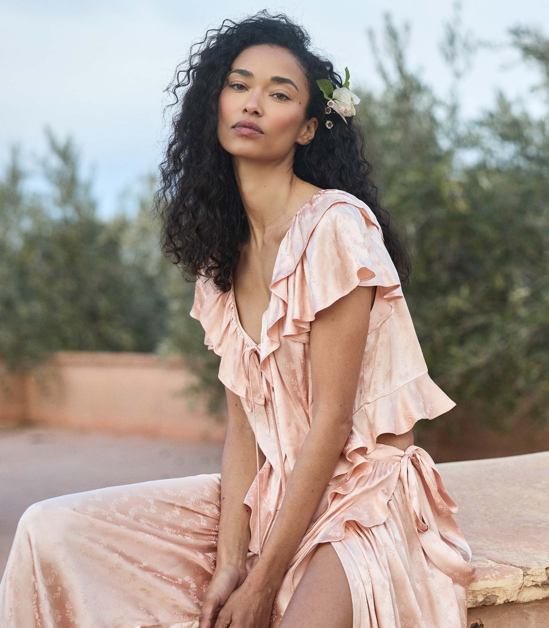 FLORIETTE TOP -- PEACH SORBET view 4

