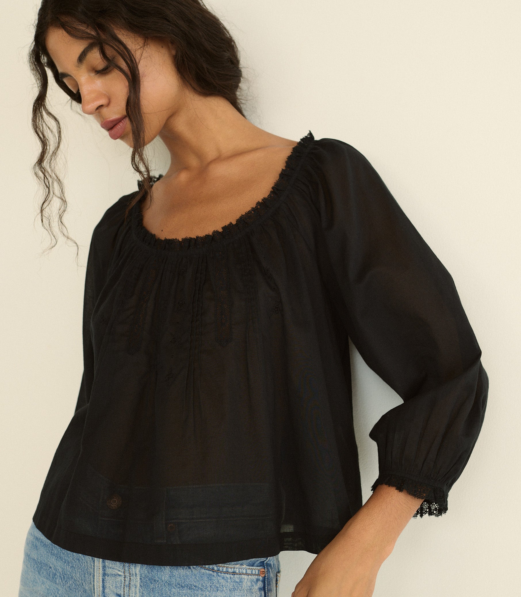 FLORINE TOP -- BLACK view 3
