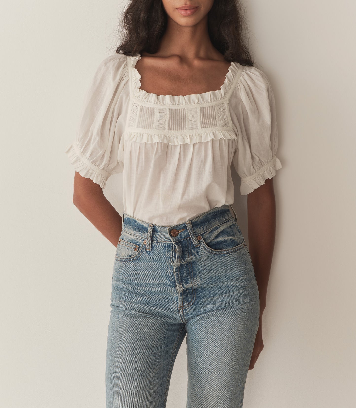 HMD -- FRANCES TOP -- SALT LACE