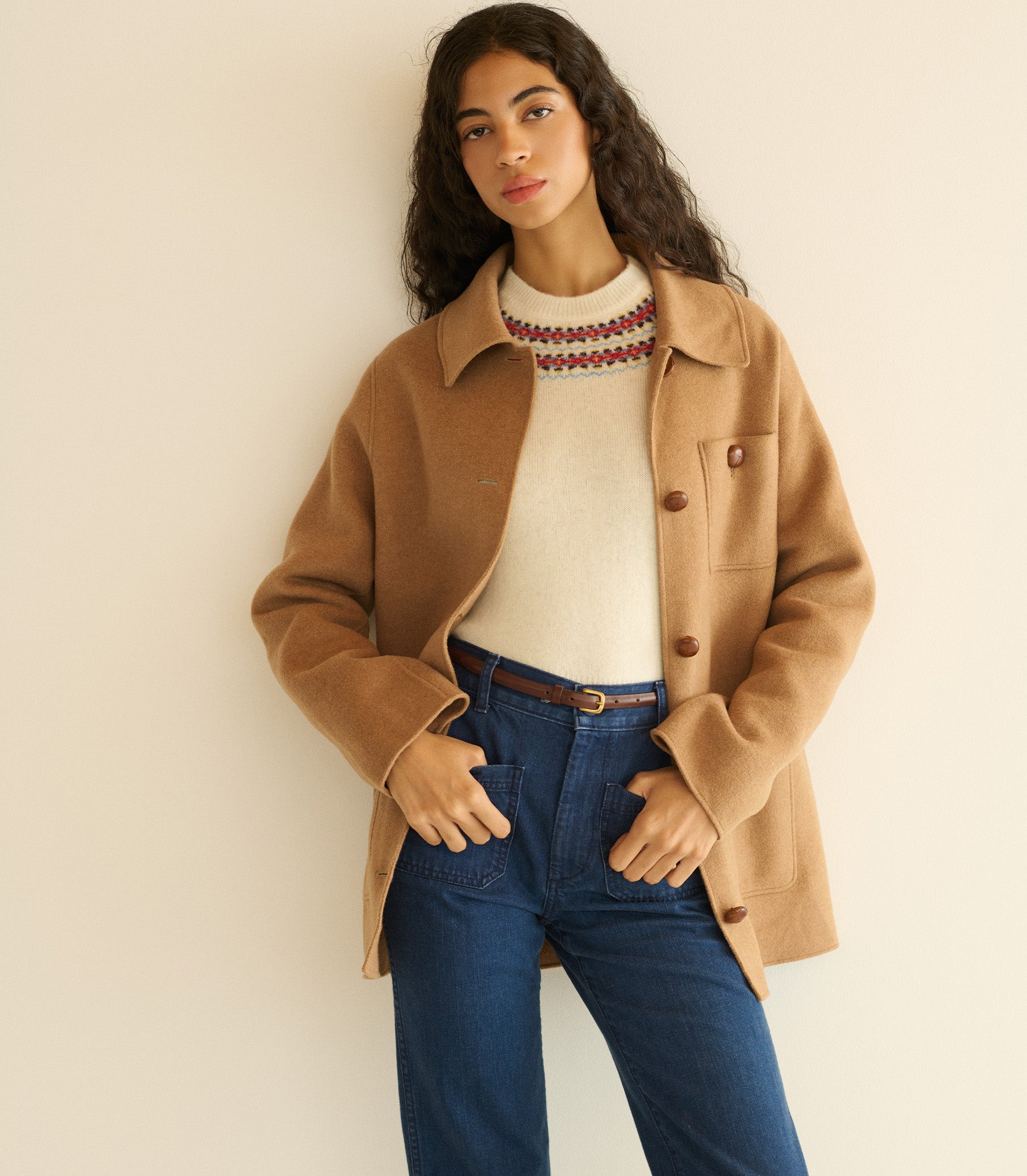 GERMAIN COAT -- LIGHT KHAKI view 1
