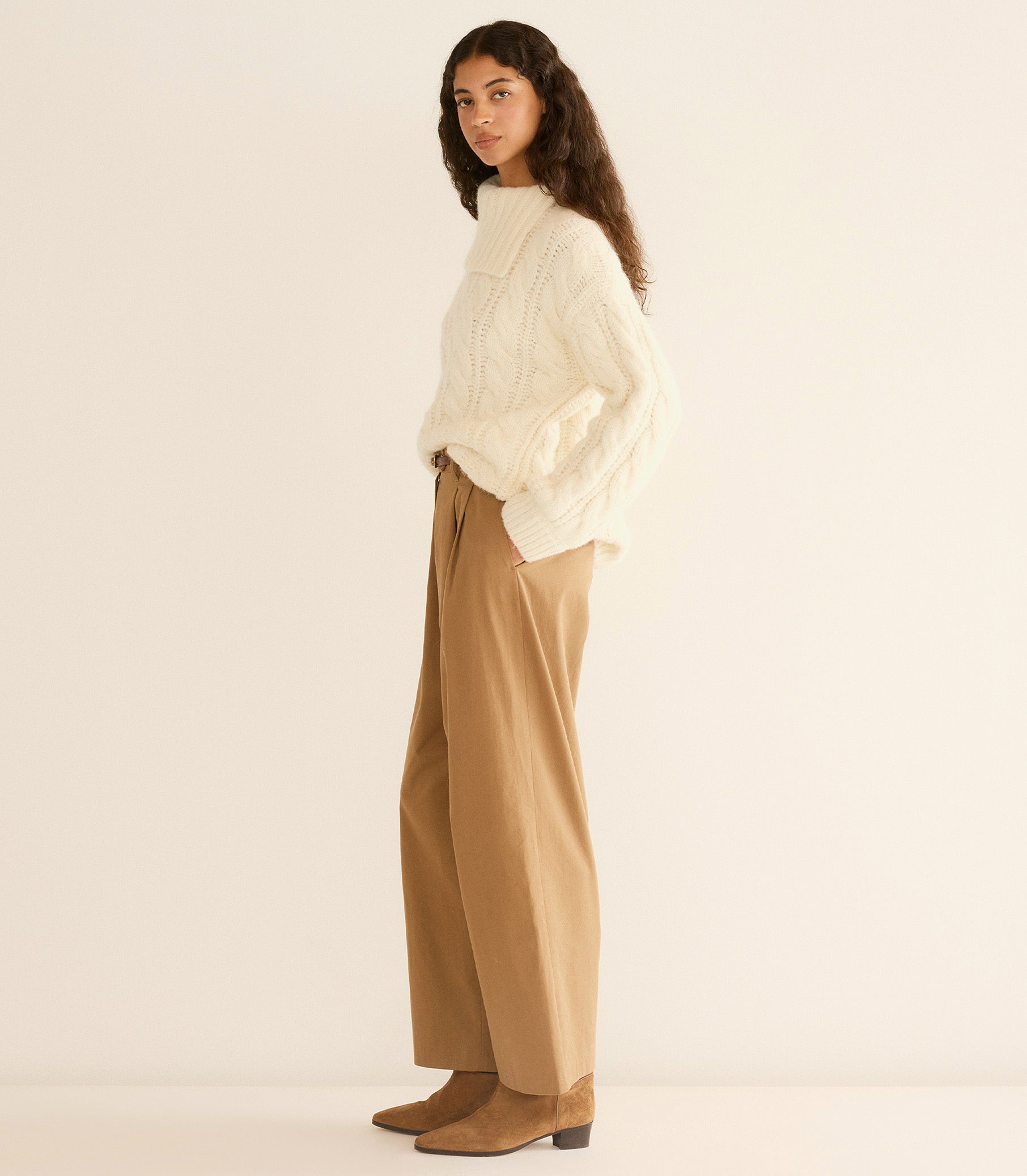 HALIA SWEATER -- IVORY view 3
