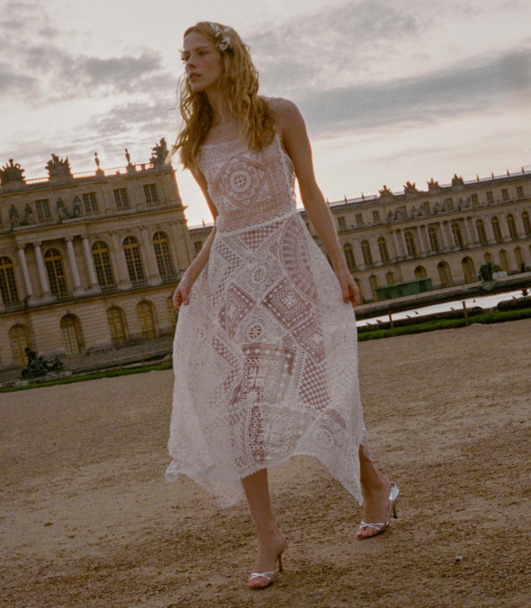 HANDKERCHIEF ANNIVERSARY DRESS -- SALT view 6
