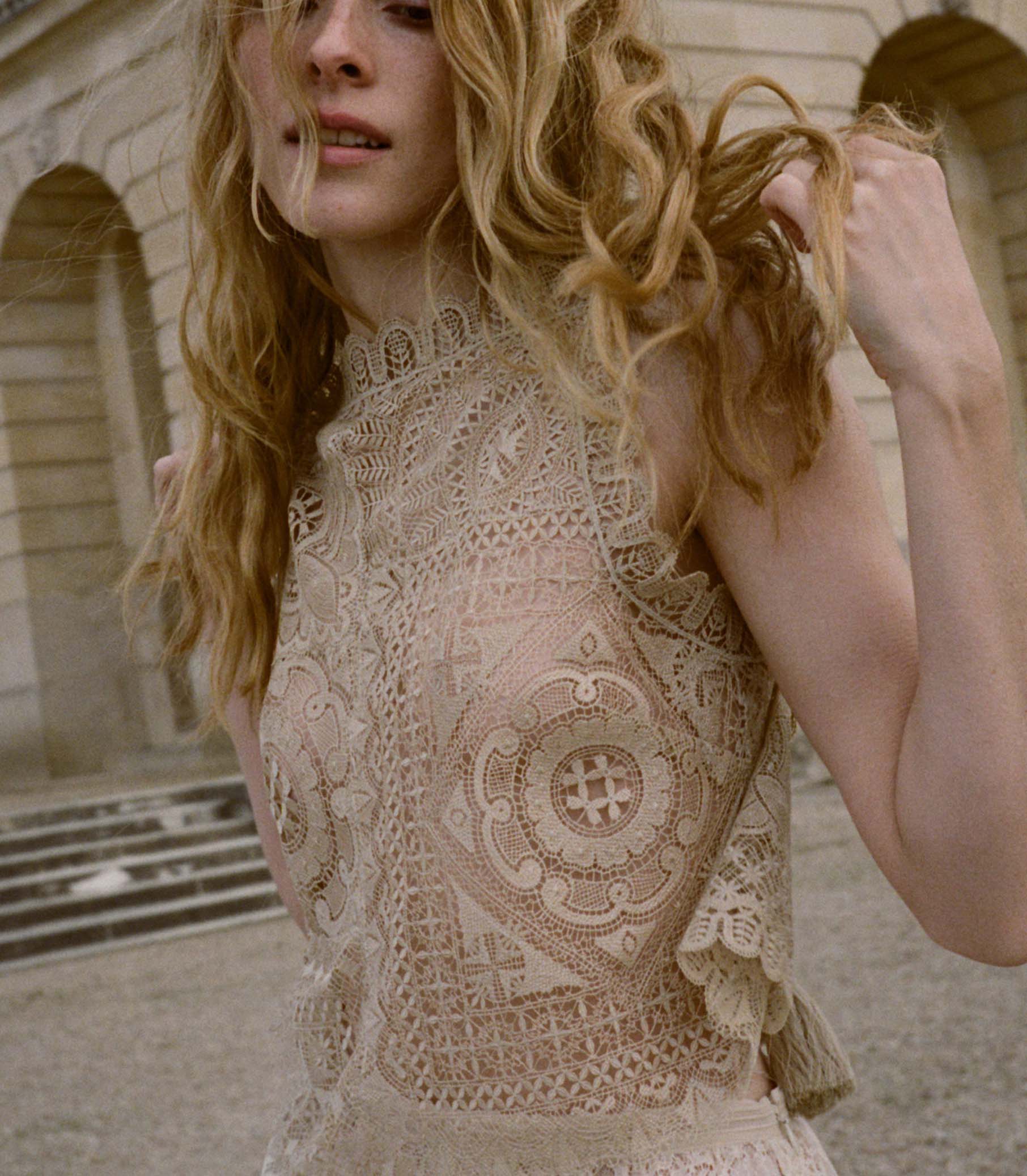 HANDKERCHIEF ANNIVERSARY TOP -- PAILLE view 1

