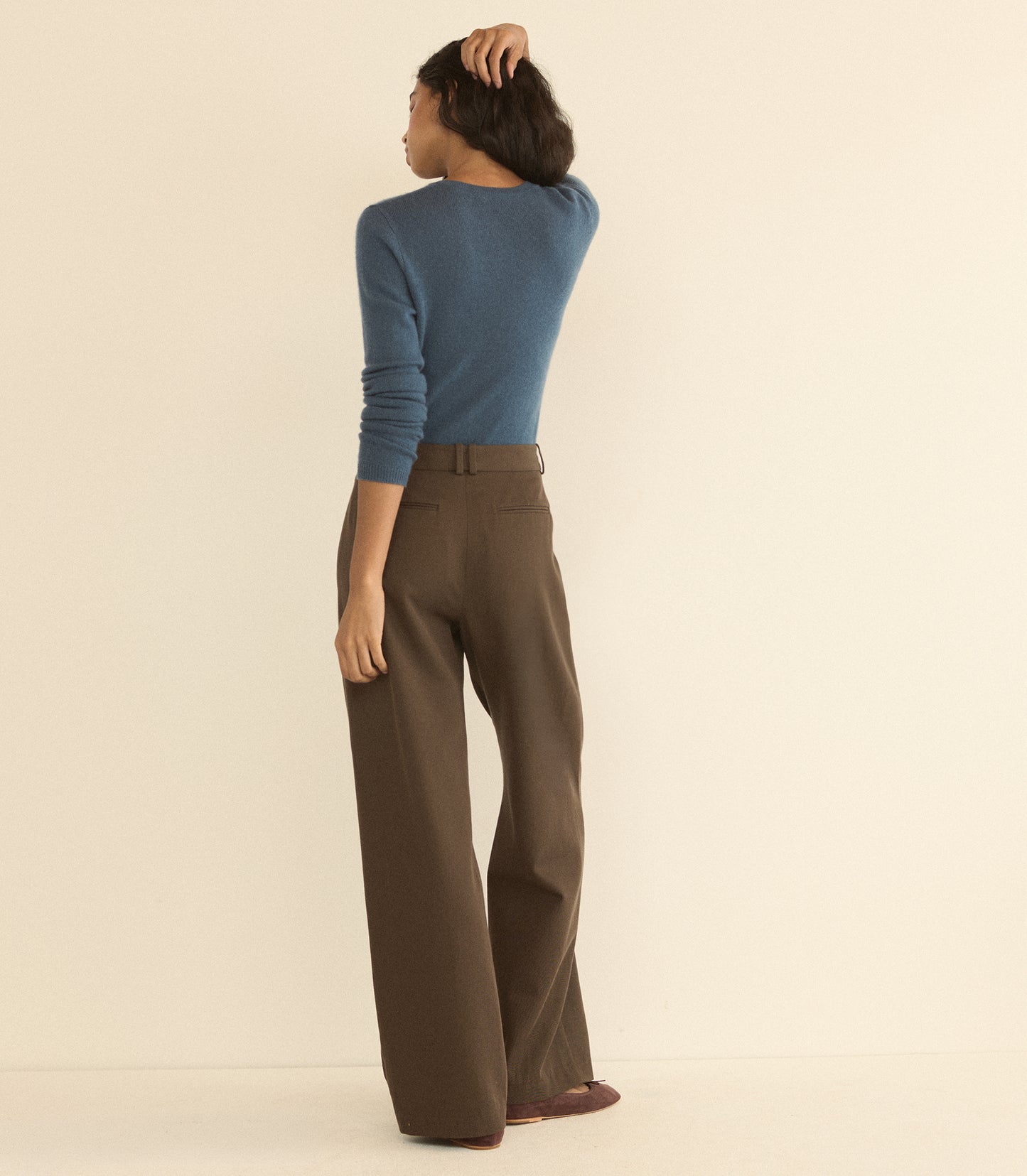 HEATH CASHMERE HENLEY -- BLUE STONE