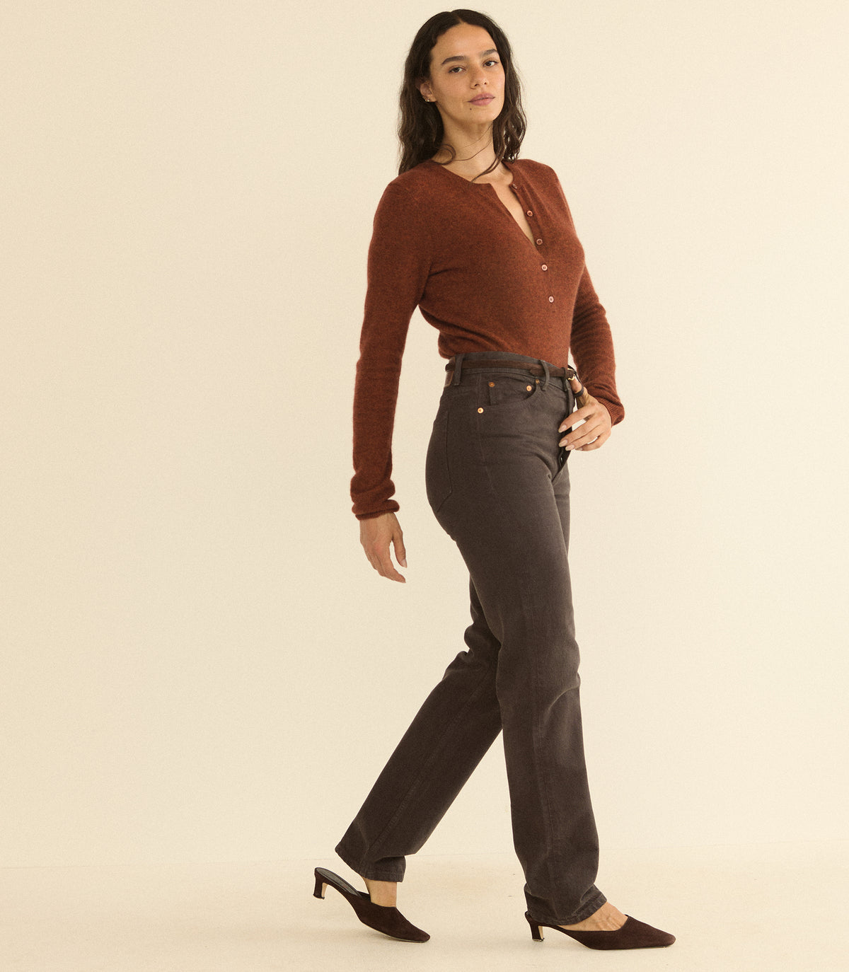 ONDINE JEAN -- EQUESTRIAN BROWN WASH view 7
