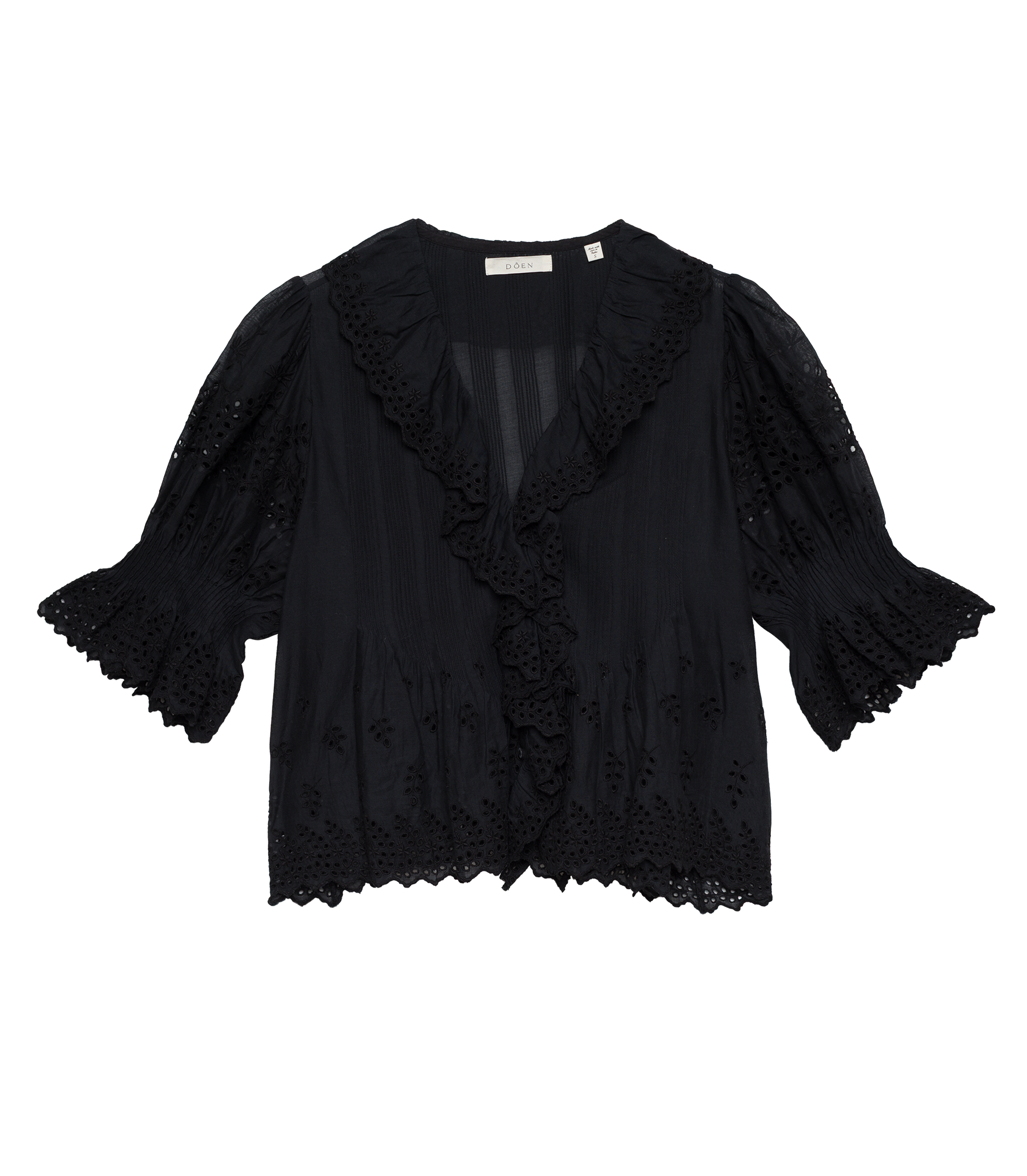 HENRI TOP -- BLACK EYELET view 6
