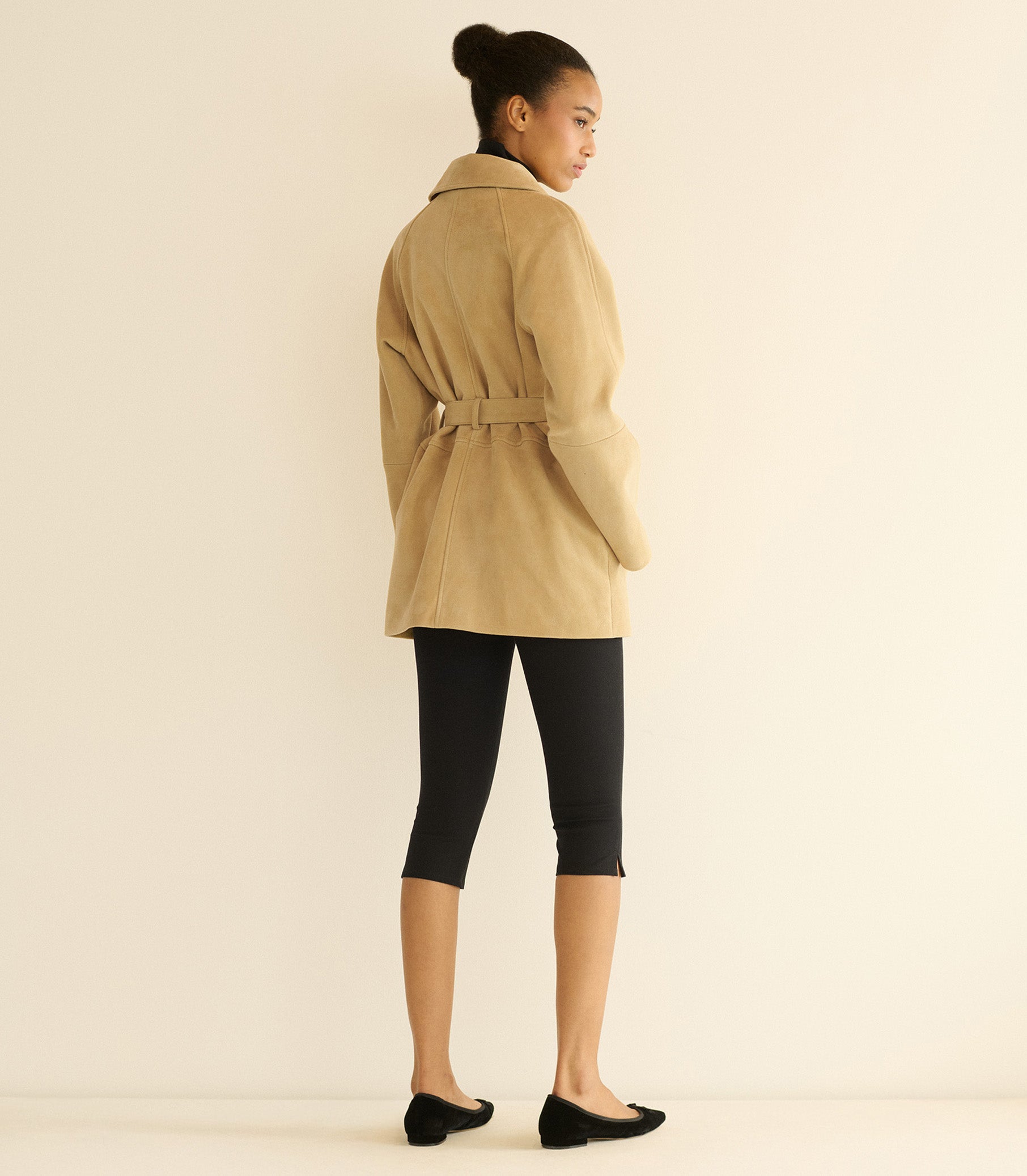 HUTTON SUEDE TRENCH -- BLONDE view 9
