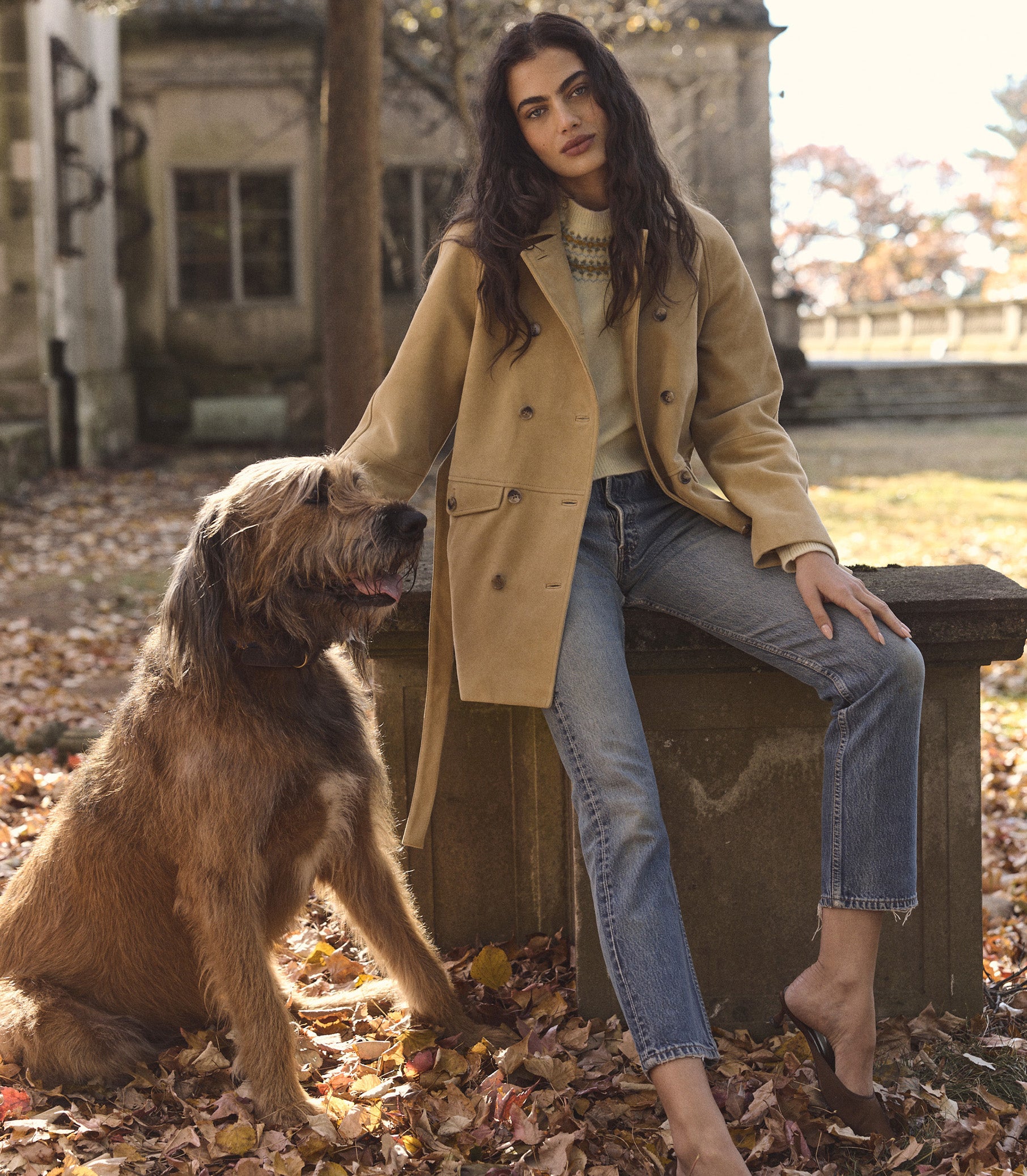 HUTTON SUEDE TRENCH -- BLONDE view 5
