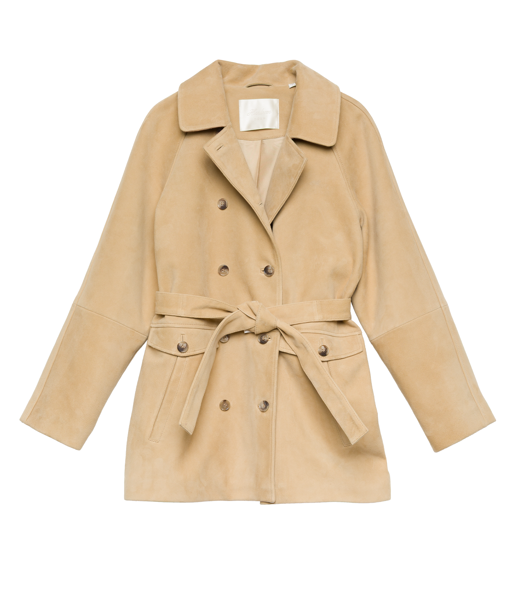 HUTTON SUEDE TRENCH -- BLONDE view 10
