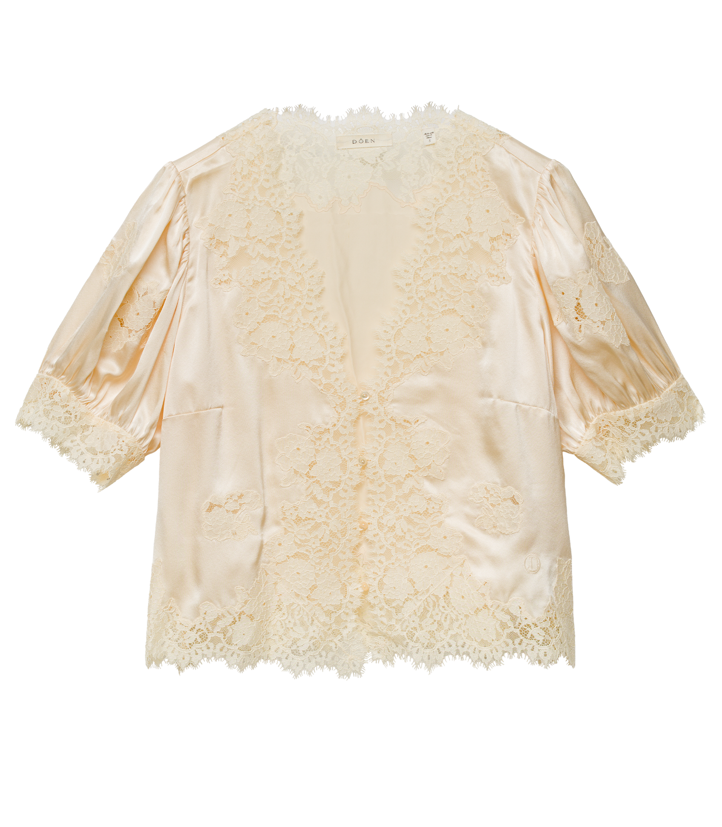 IDELLA SILK SATIN TOP -- CANDLELIGHT