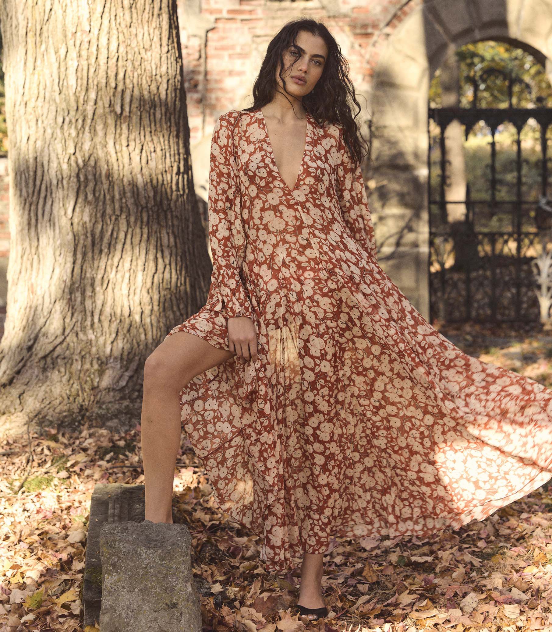 IMELDA DRESS -- ROUGE AMBRIDGE ROSE view 4
