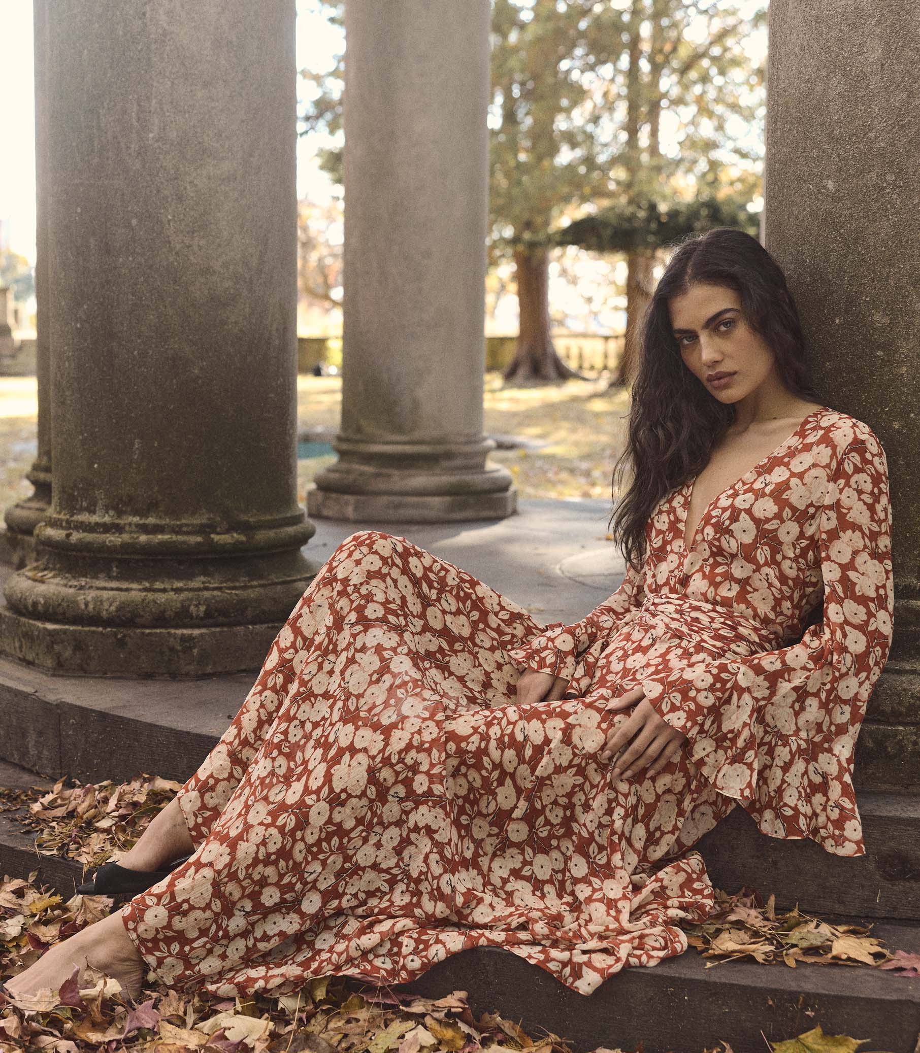 IMELDA DRESS -- ROUGE AMBRIDGE ROSE view 6
