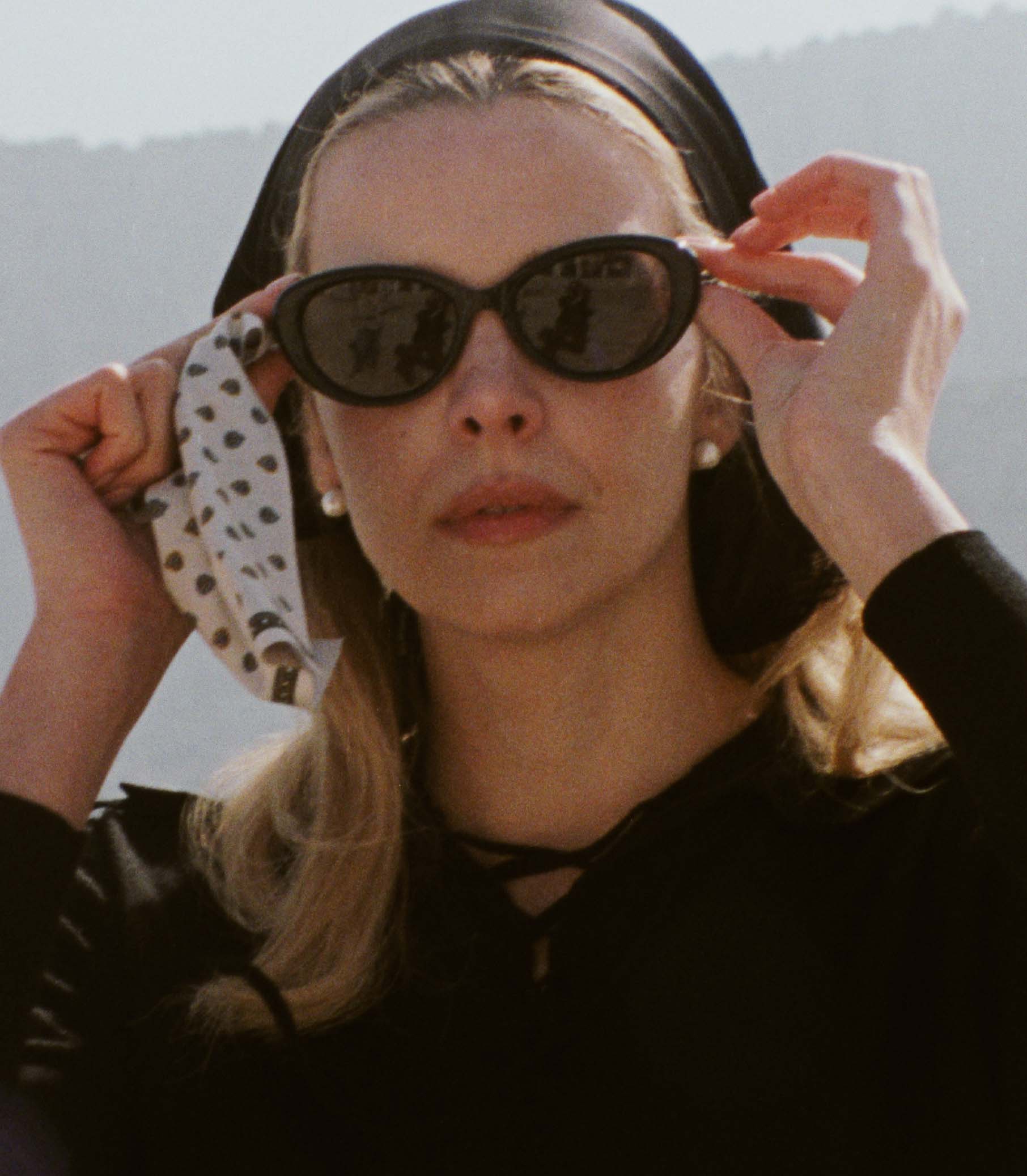 DÔEN BY GARRETT LEIGHT INGÉNUE SUNGLASSES -- BLACK view 2
