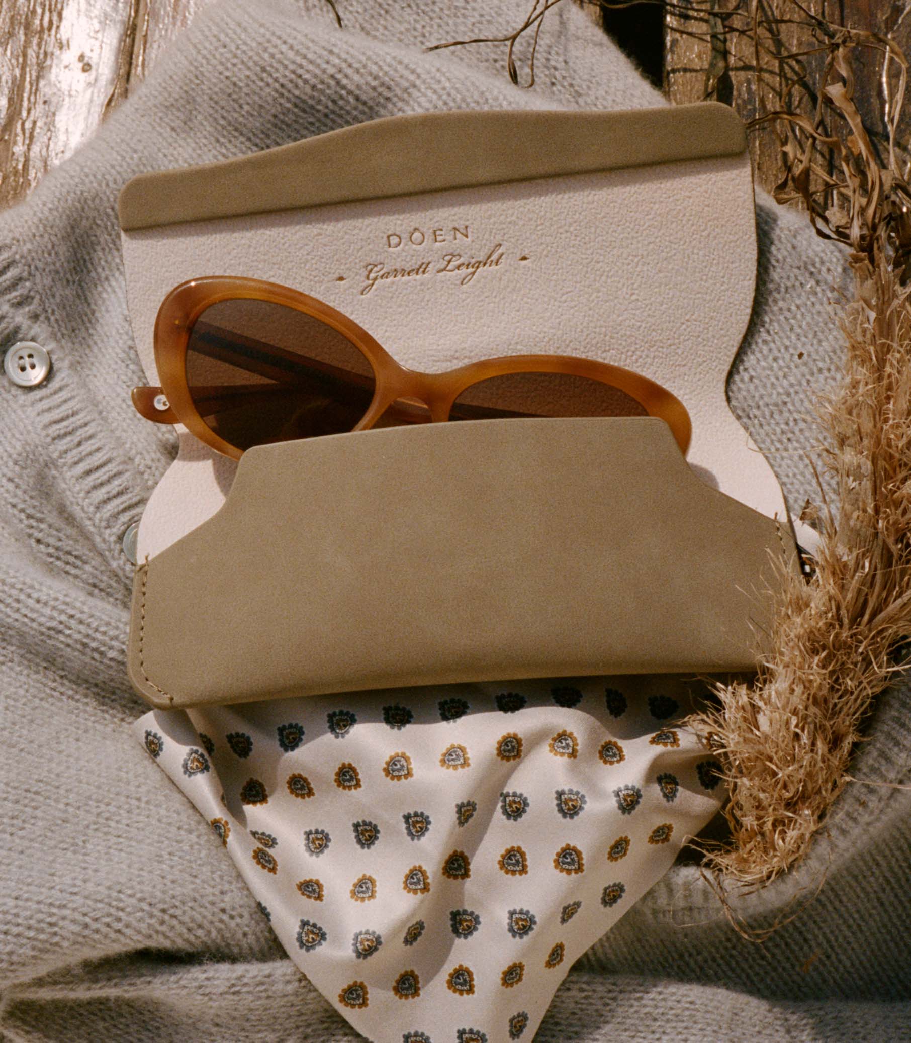 DÔEN BY GARRETT LEIGHT INGÉNUE SUNGLASSES -- EMBER TORTOISE view 6
