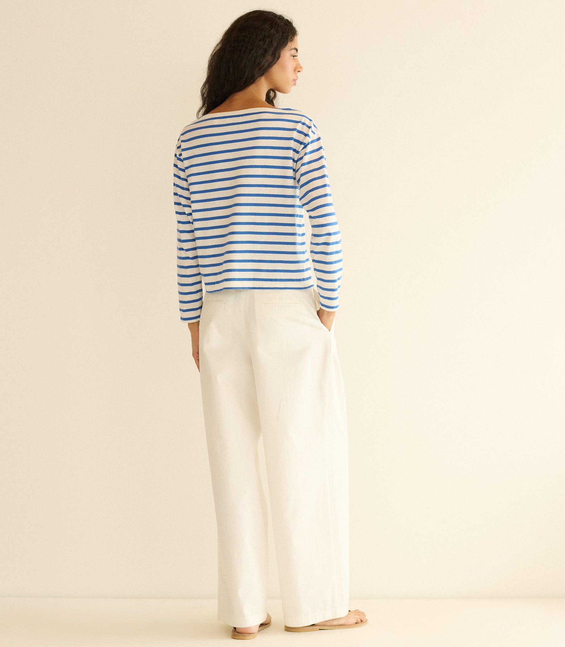 IRENE TEE -- BLEU BRETON STRIPE view 5
