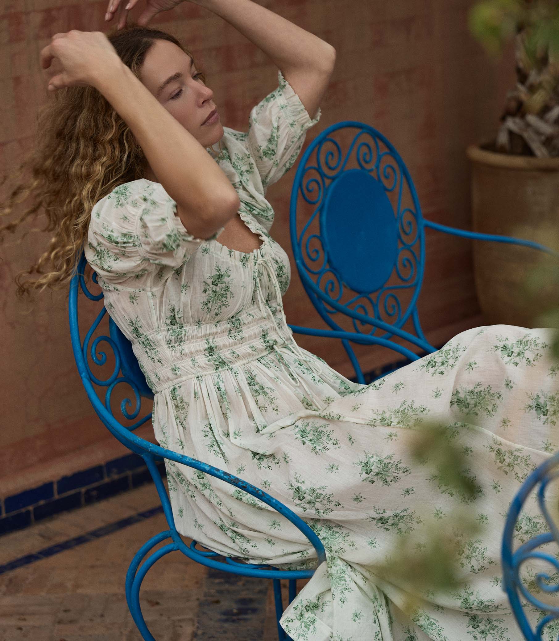 ISCHIA DRESS -- VERT PETIT BOUQUET DE CHAMONIX view 4
