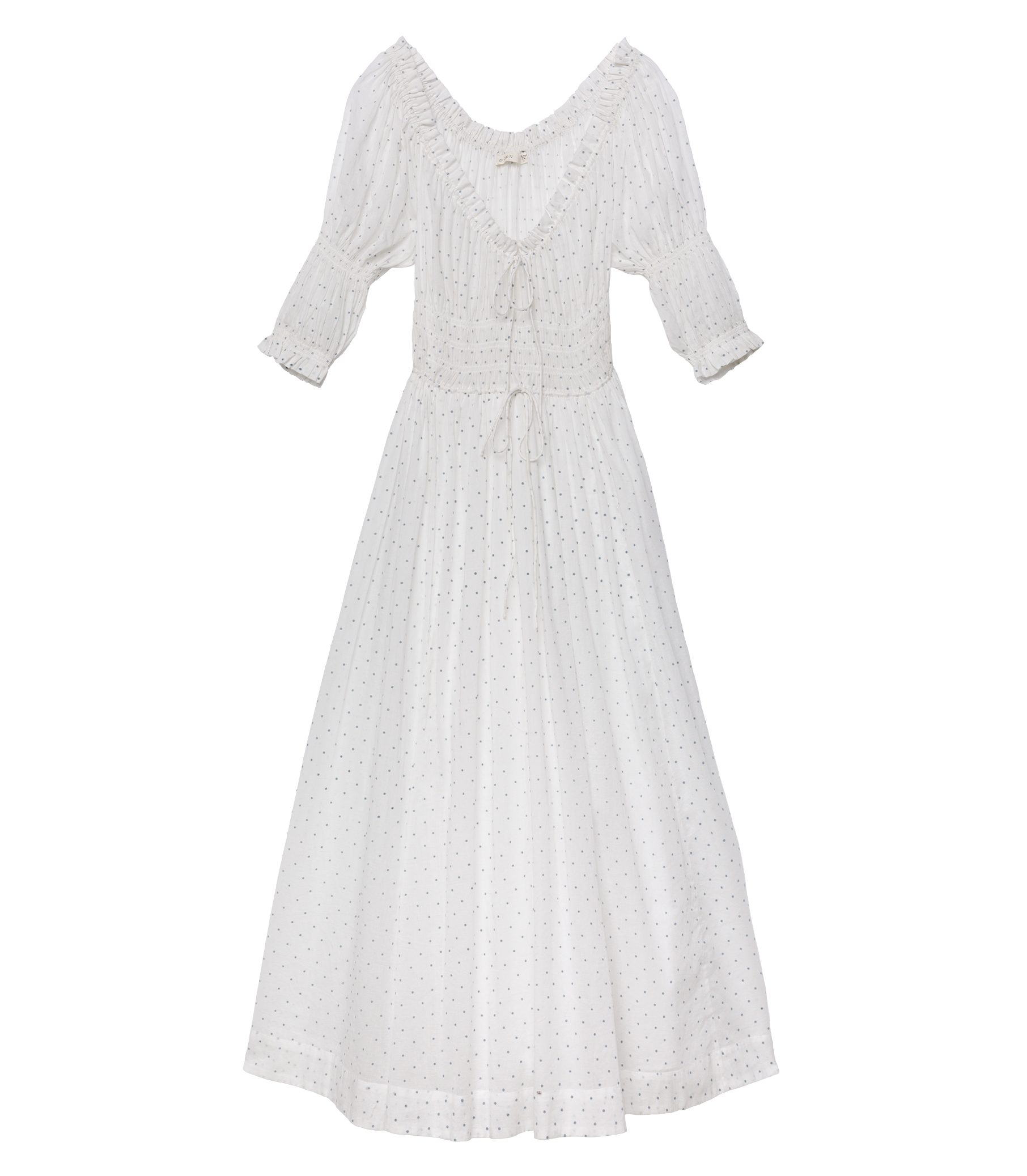 ISCHIA DRESS -- SALT FLOCK DOT view 9
