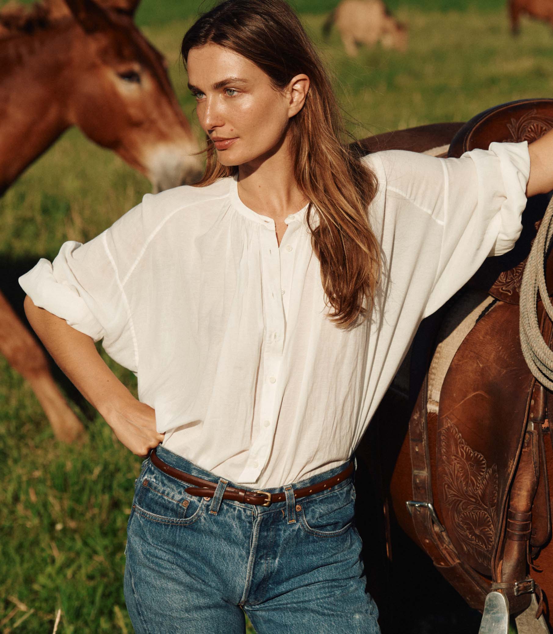 THE JANE BLOUSE -- SALT view 4

